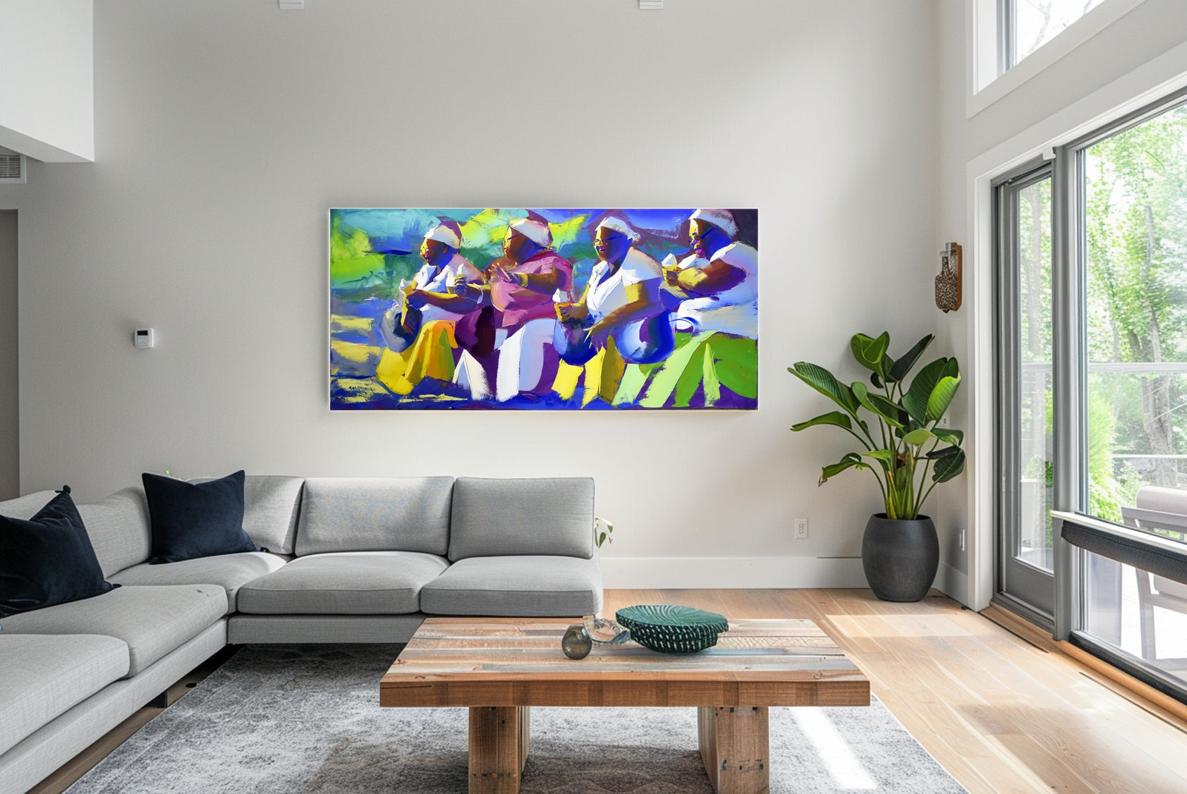 Ice Cream at Sunset 80x170cm Oil on Canvas