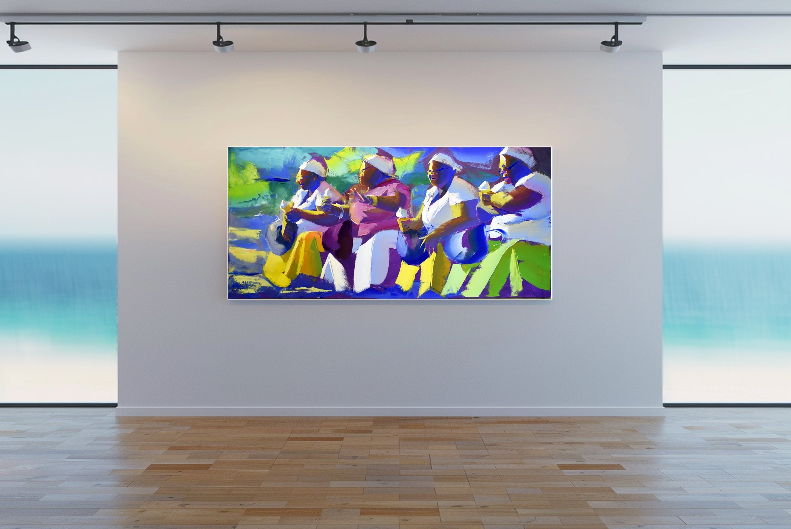 Ice Cream at Sunset 80x170cm Oil on Canvas