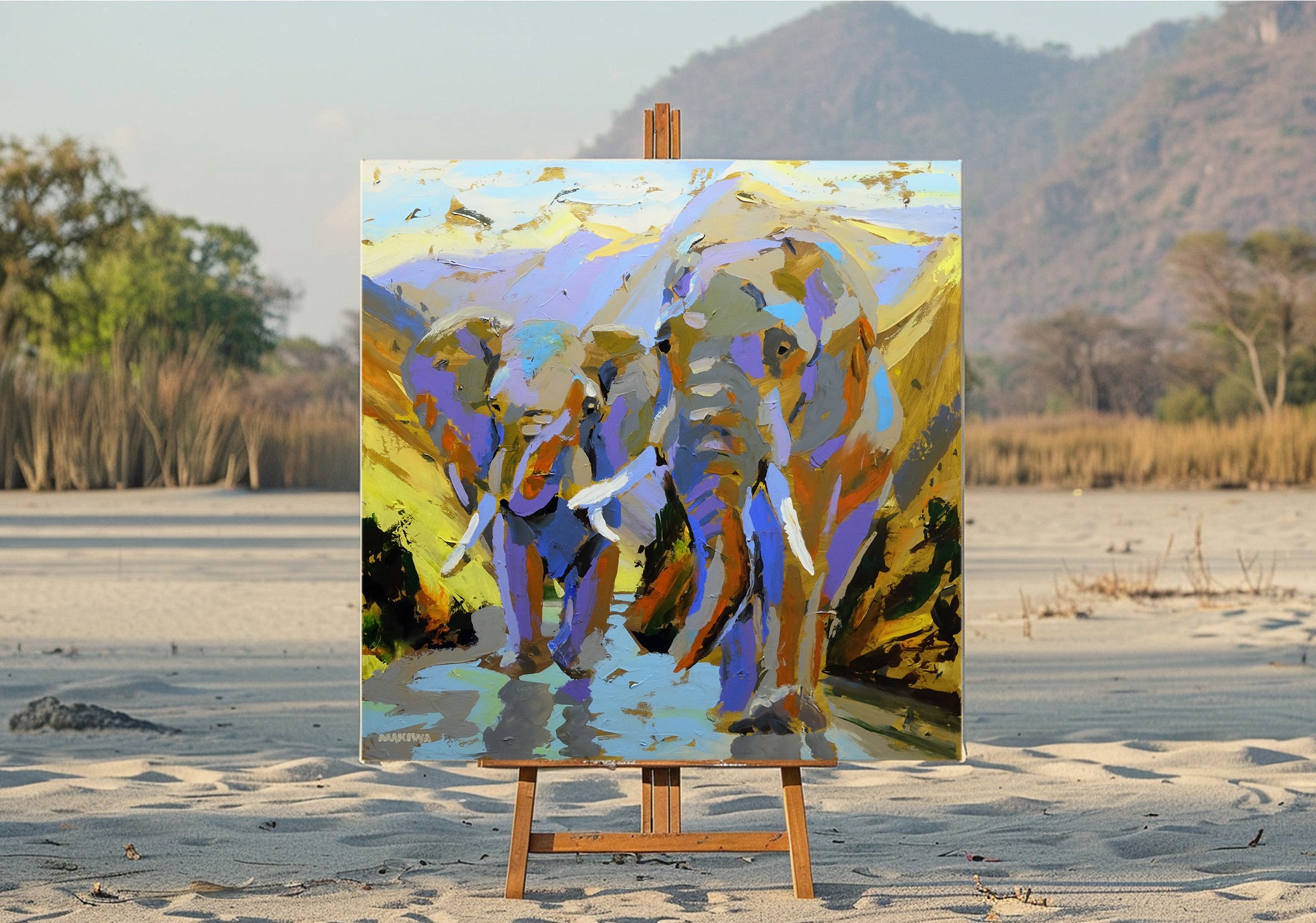 Return From the Mountains 120x120cm Acrylic on Canvas