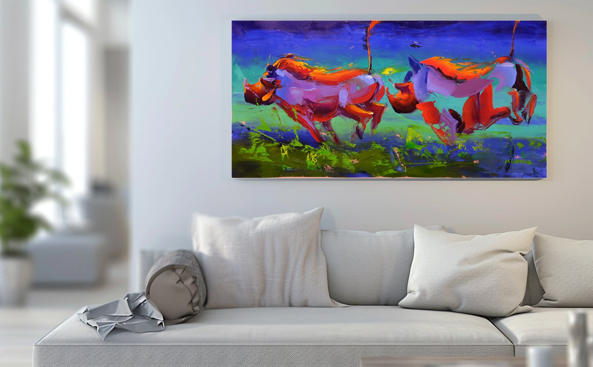 Run Like the Wind 60x120cm Oil on Canvas