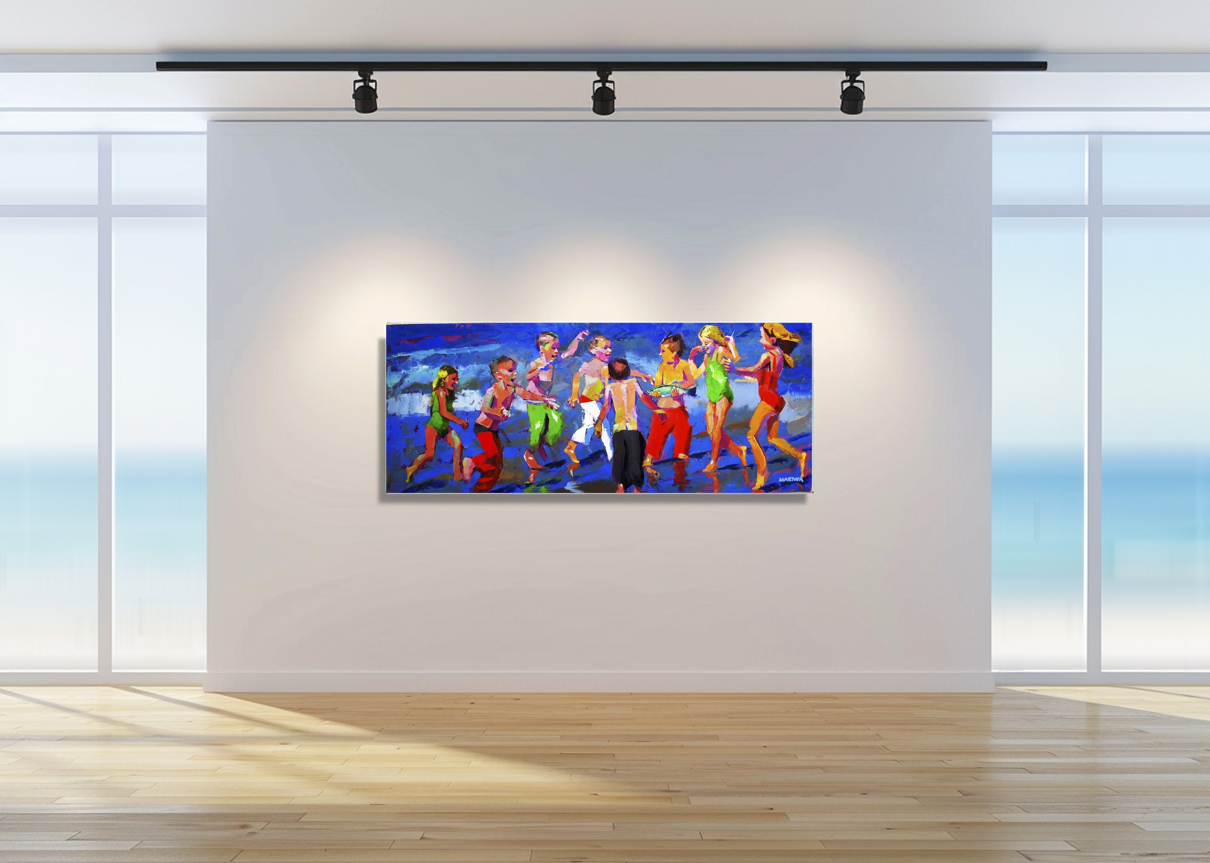 Whose Fish is it Anyway? 80x200cm Oil on Canvas