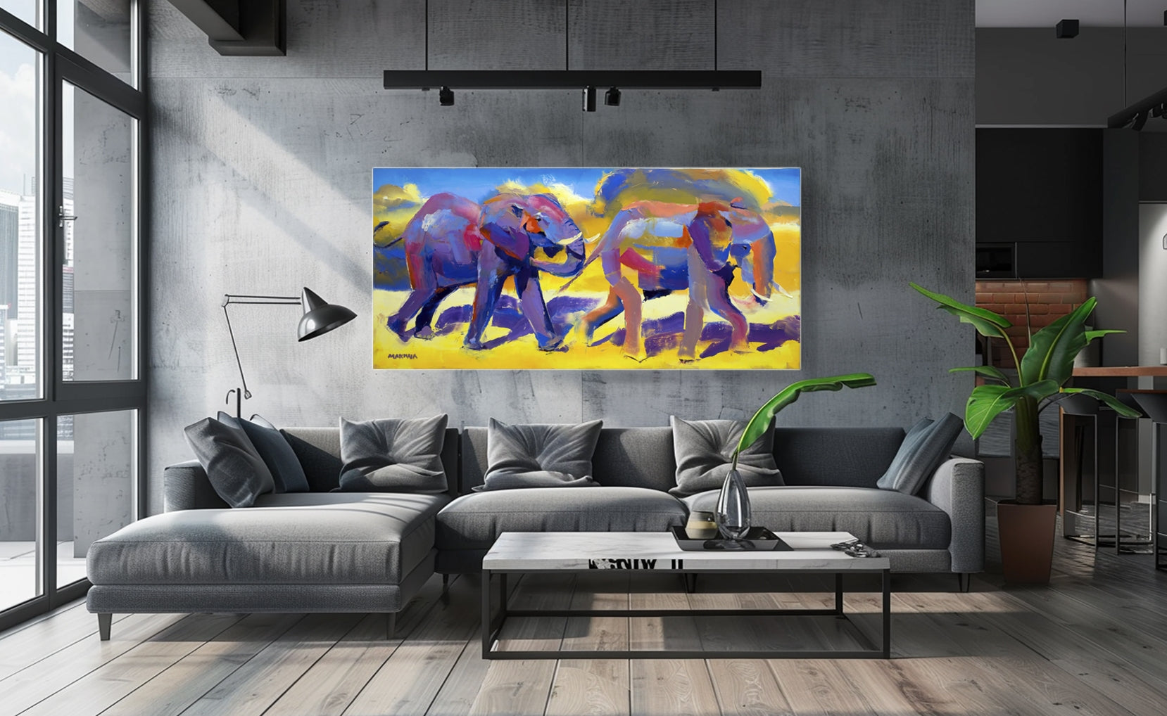 Little Friends 80x170cm Oil On Canvas