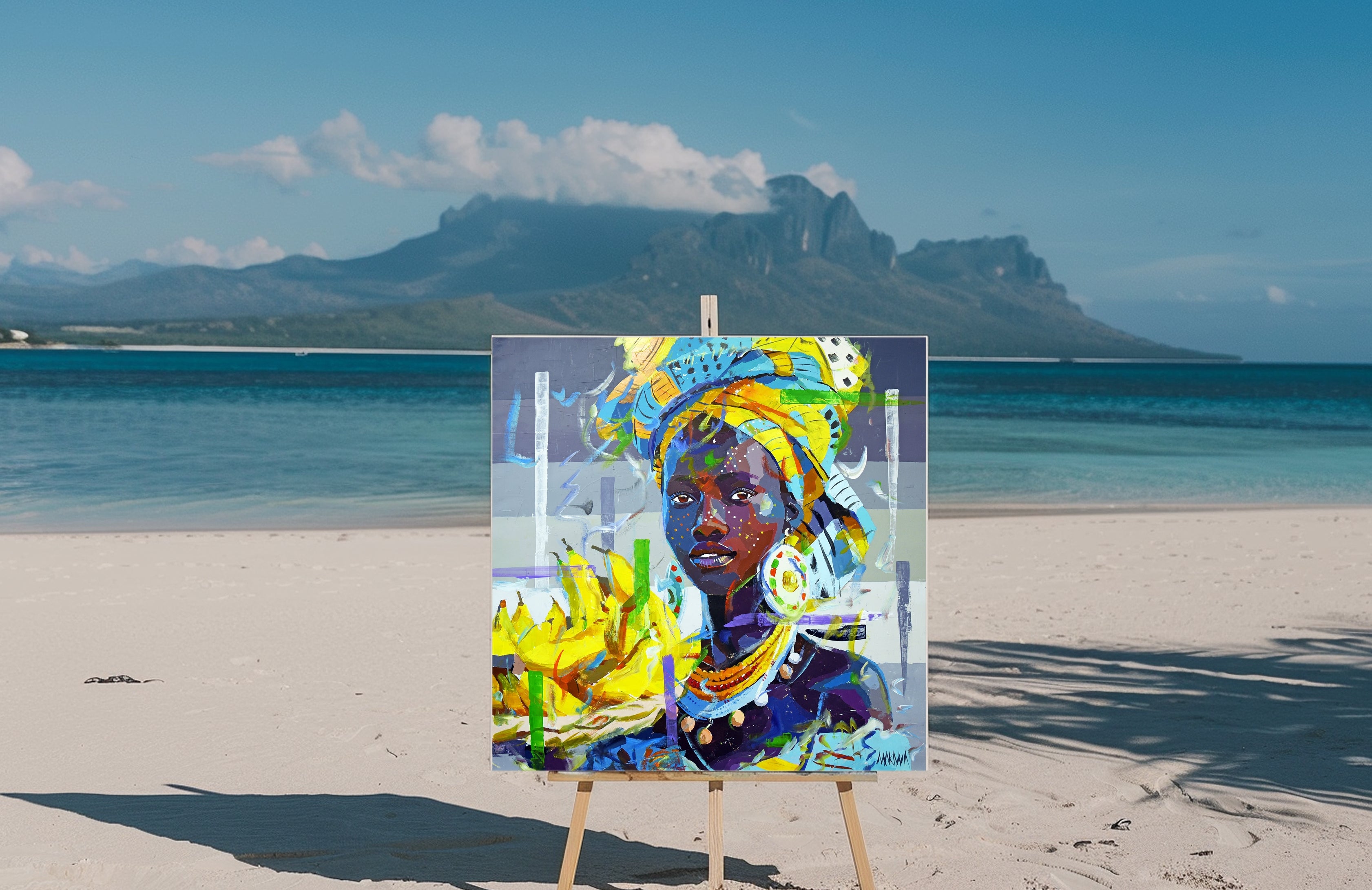 Banana Queen 120x120cm Acrylic on Canvas