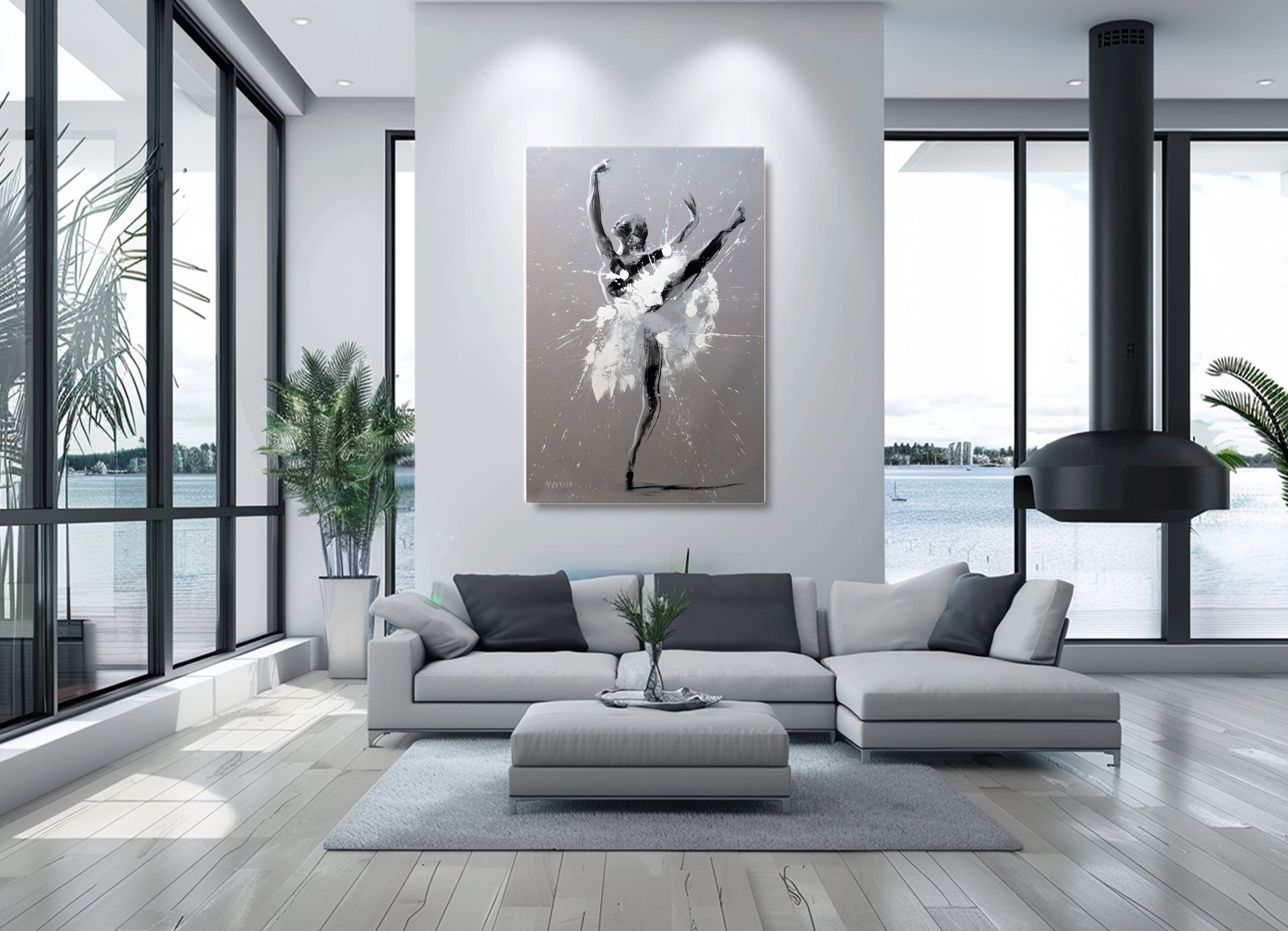 No 3 Spontaneous Ballerina Series I 120x80cm Acrylic on Canvas