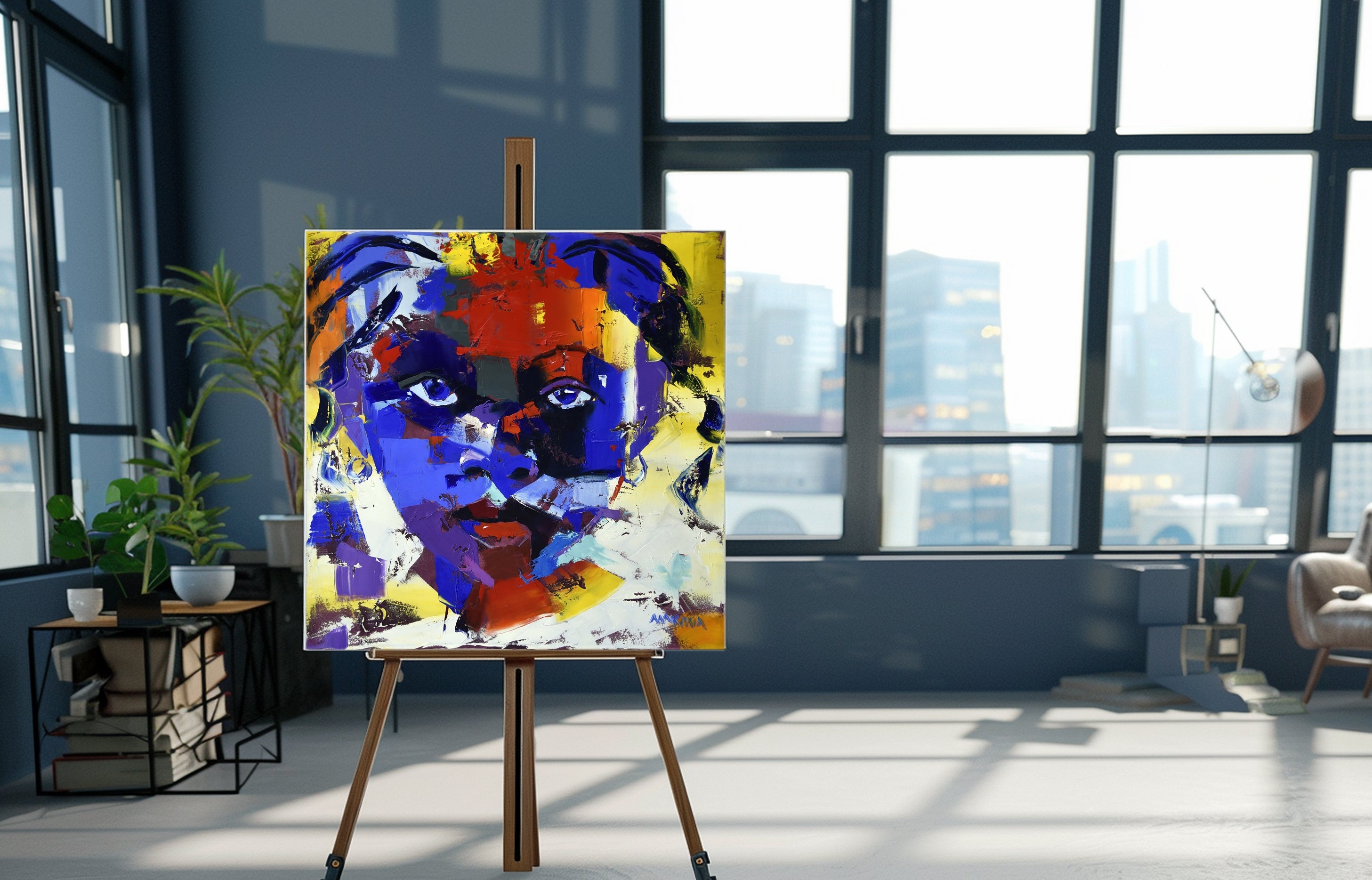 The African Girl 80x80cm Acrylic on Canvas