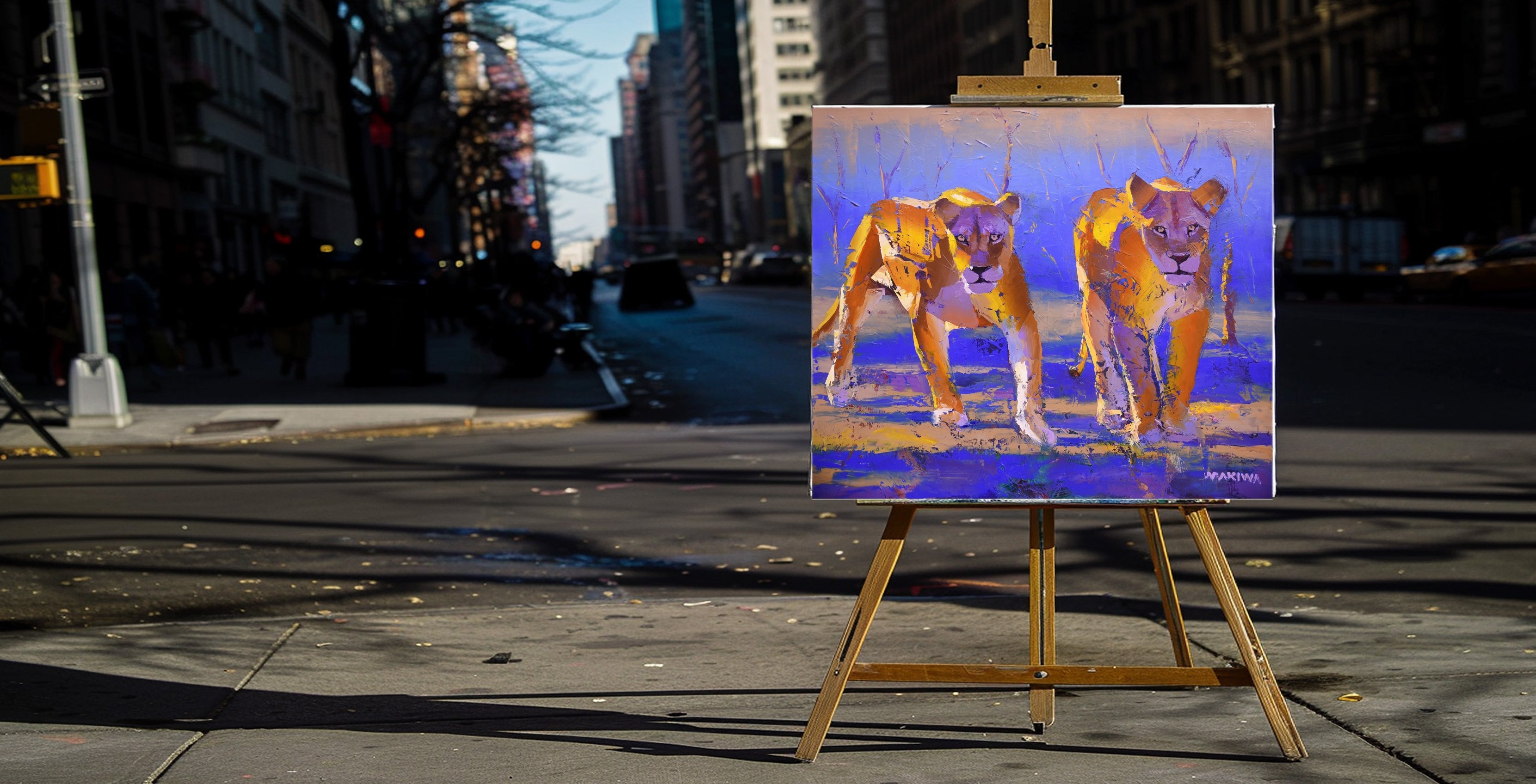 Morning Hunt 68x80cm Oil On Canvas