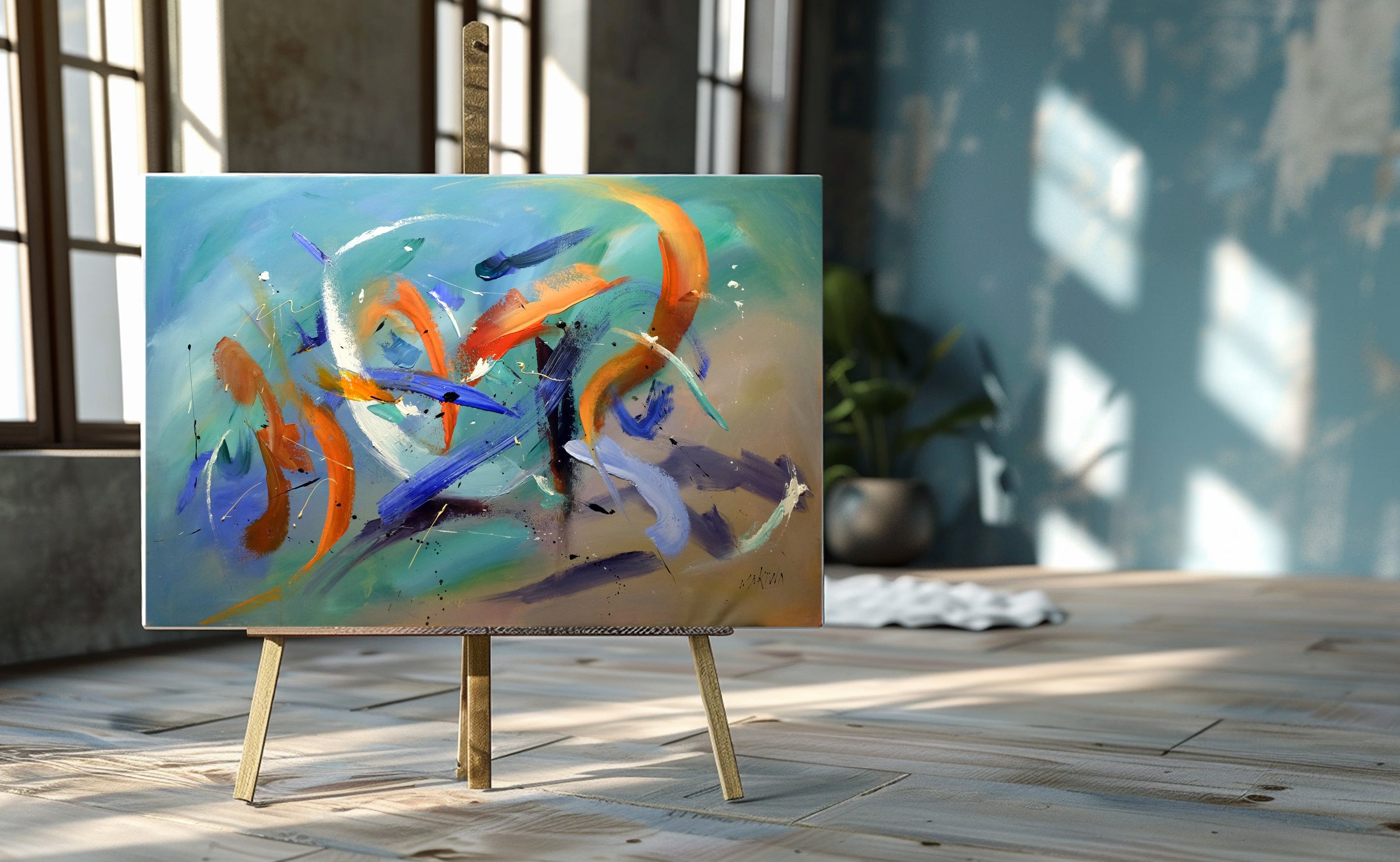 Ocean Depths 120x80cm Acrylic on Canvas