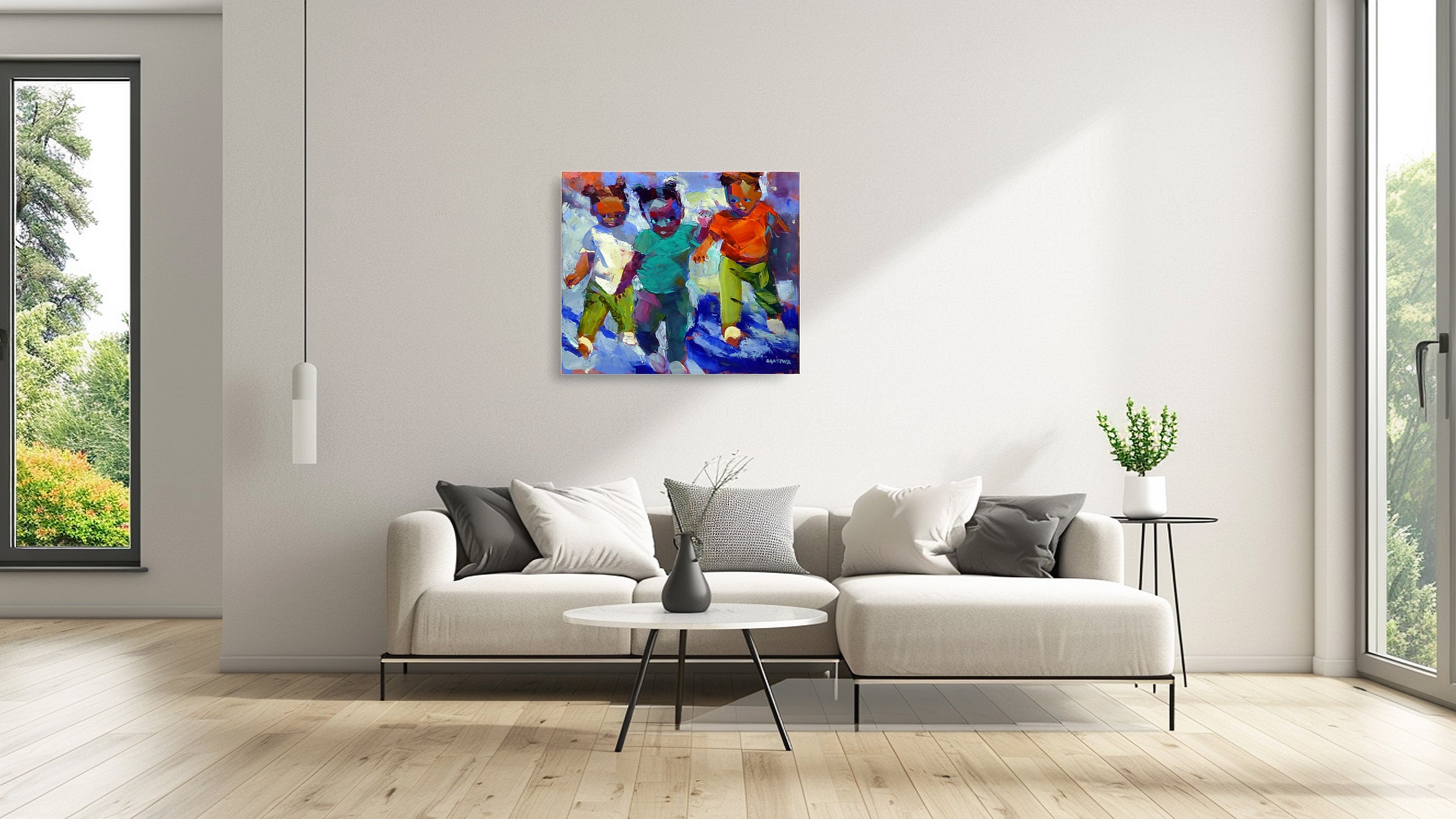 Happy Bambinos 68x80cm Oil on Canvas