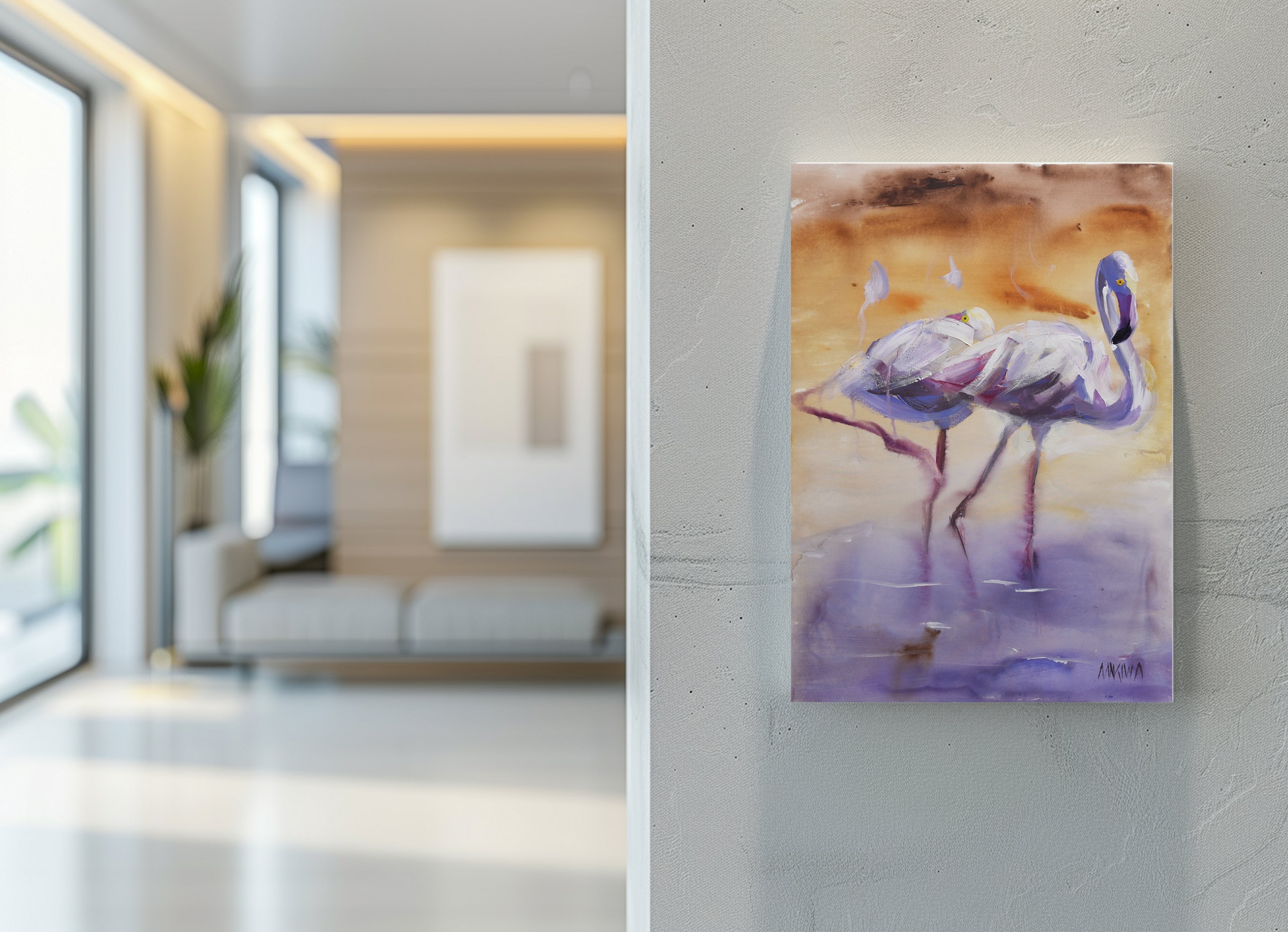 Side by Side 55x40cm Acrylic On Canvas