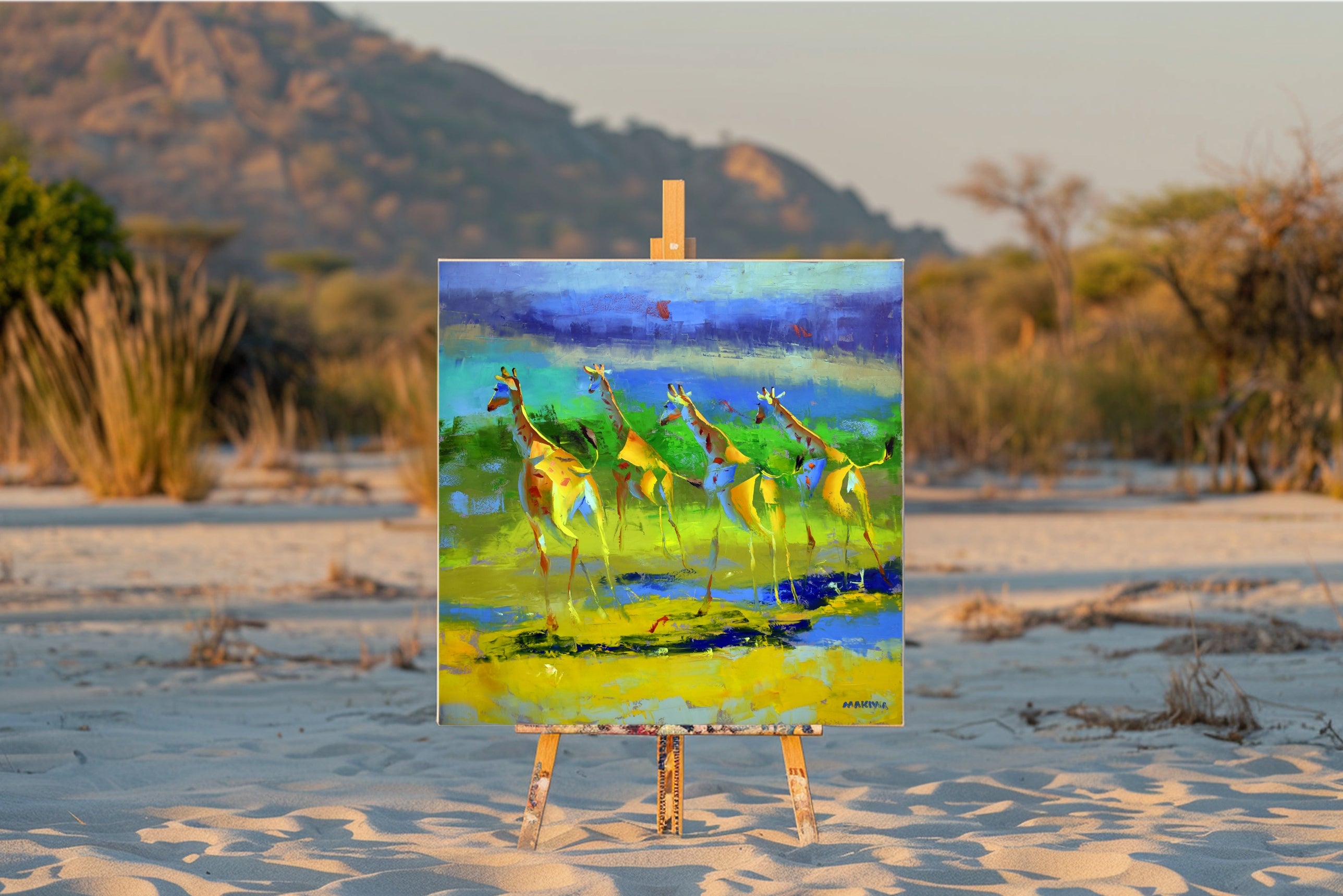 Savannah Symphony 80x80cm Oil on Canvas