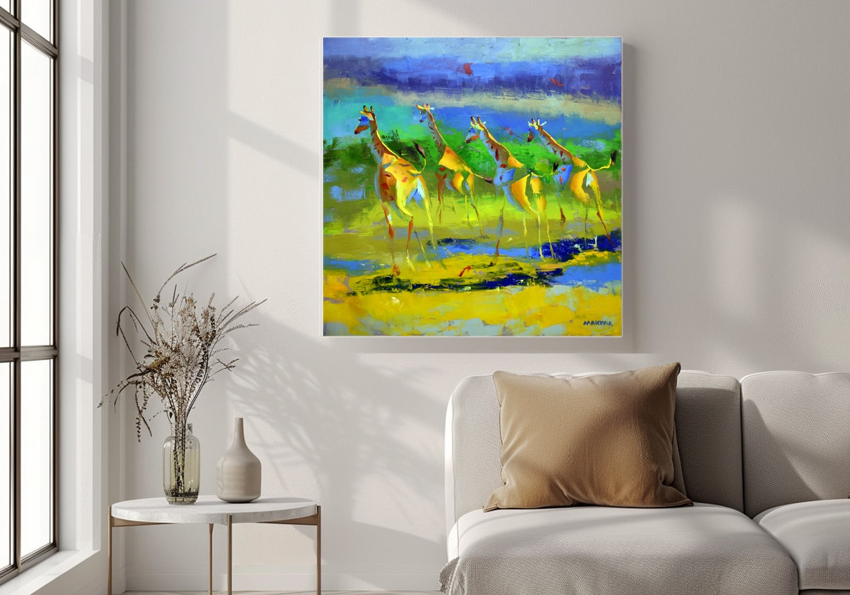 Savannah Symphony 80x80cm Oil on Canvas