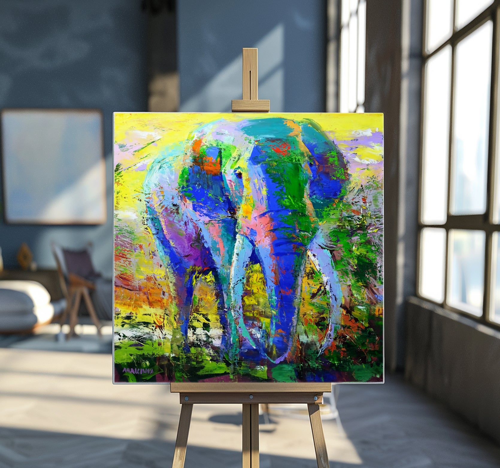 Sunset Harmonies 100x100cm Oil on Canvas