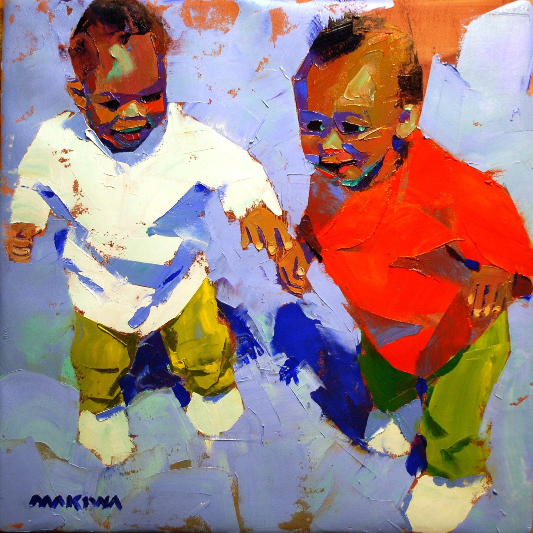 First Steps 55x55cm Oil on Canvas