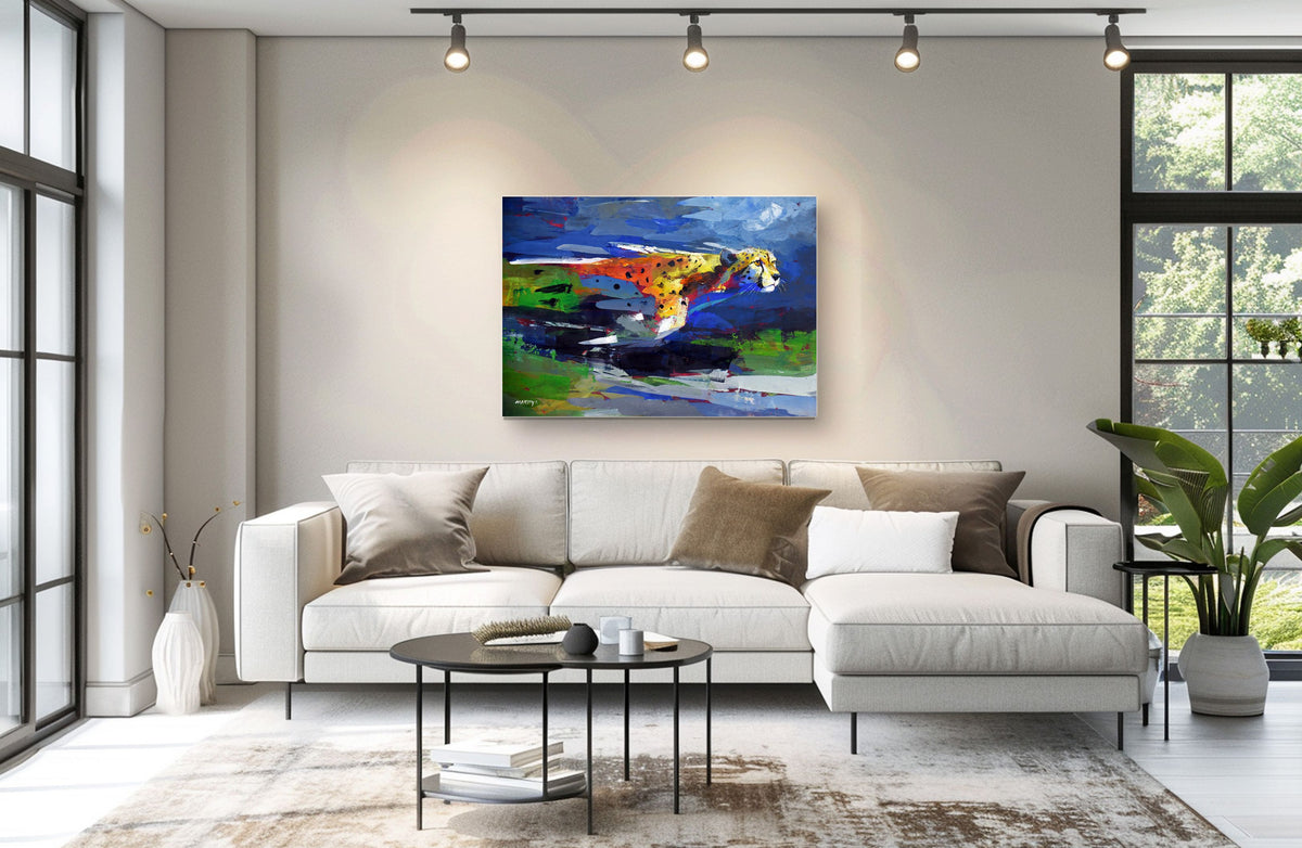 The Silent Sprint 70x100cm Acrylic On Canvas