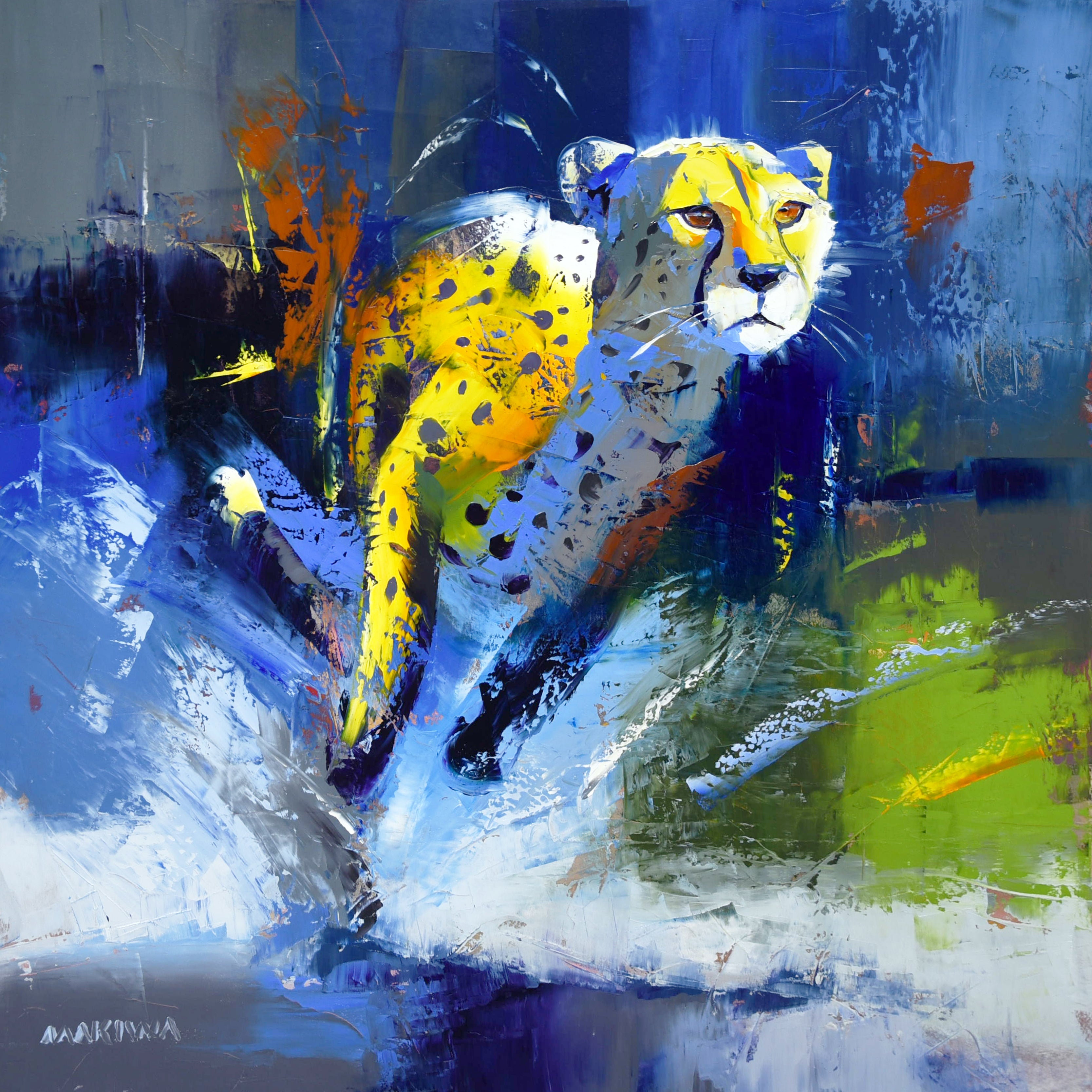 Breaking the Wind 80x80cm Oil On Canvas – Makiwa Gallery