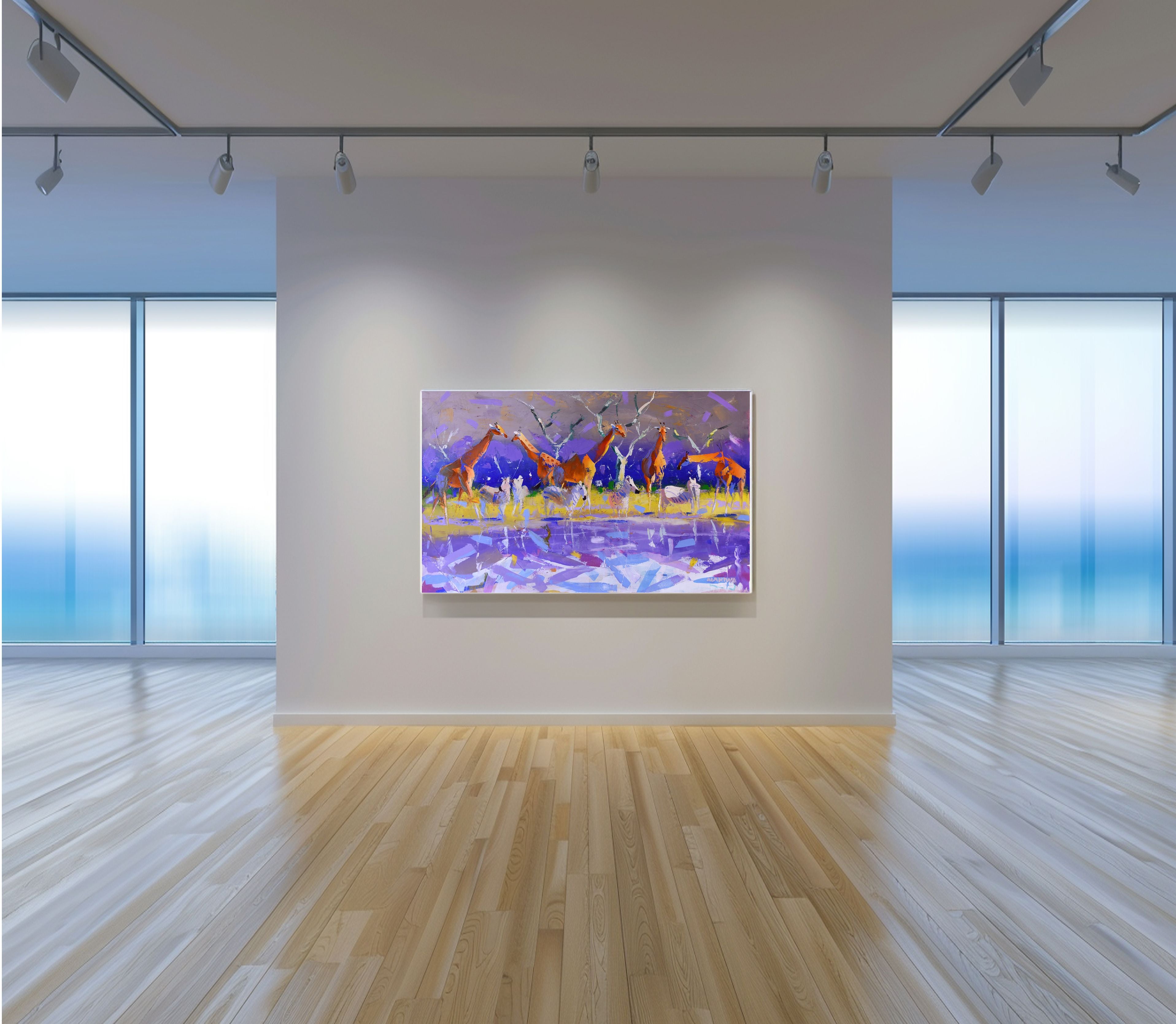 Mirror of the Plains 80x130cm Oil On Canvas