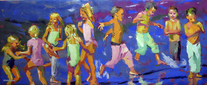 A fish for the Girls 80x200cm  Oil on Canvas