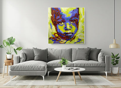 African Child 100x100cm Acrylic on Canvas