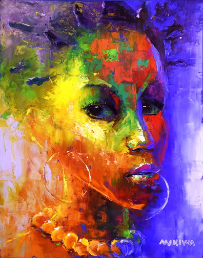 African Girl 71x56cm Oil on Canvas