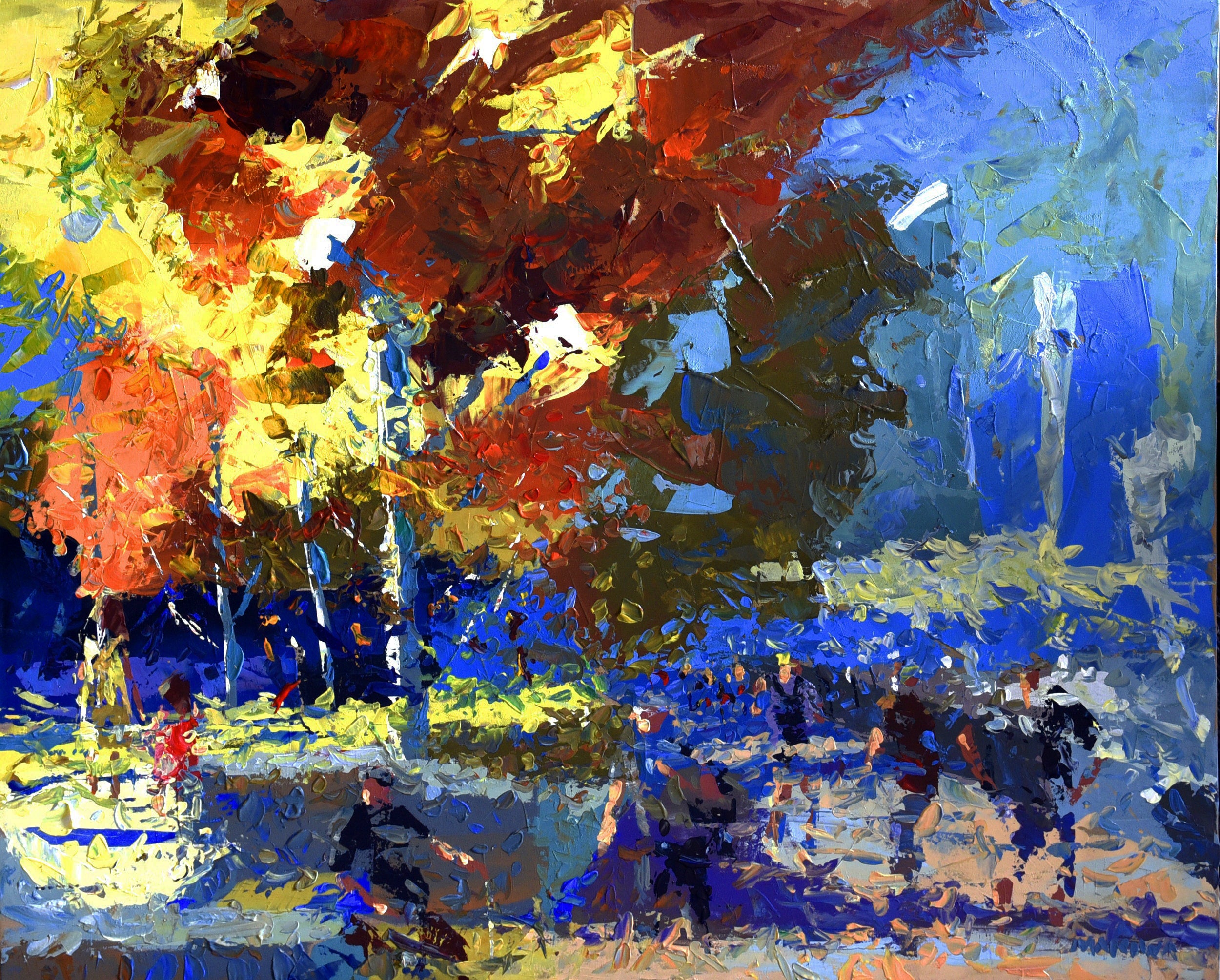 Autumn in the City 65x80cm Acrylic on Canvas