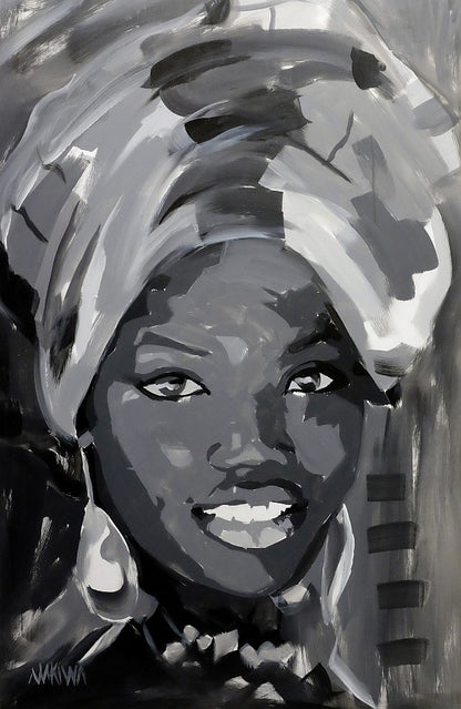 Beautiful African Girl  115x75cm Acrylic on Canvas