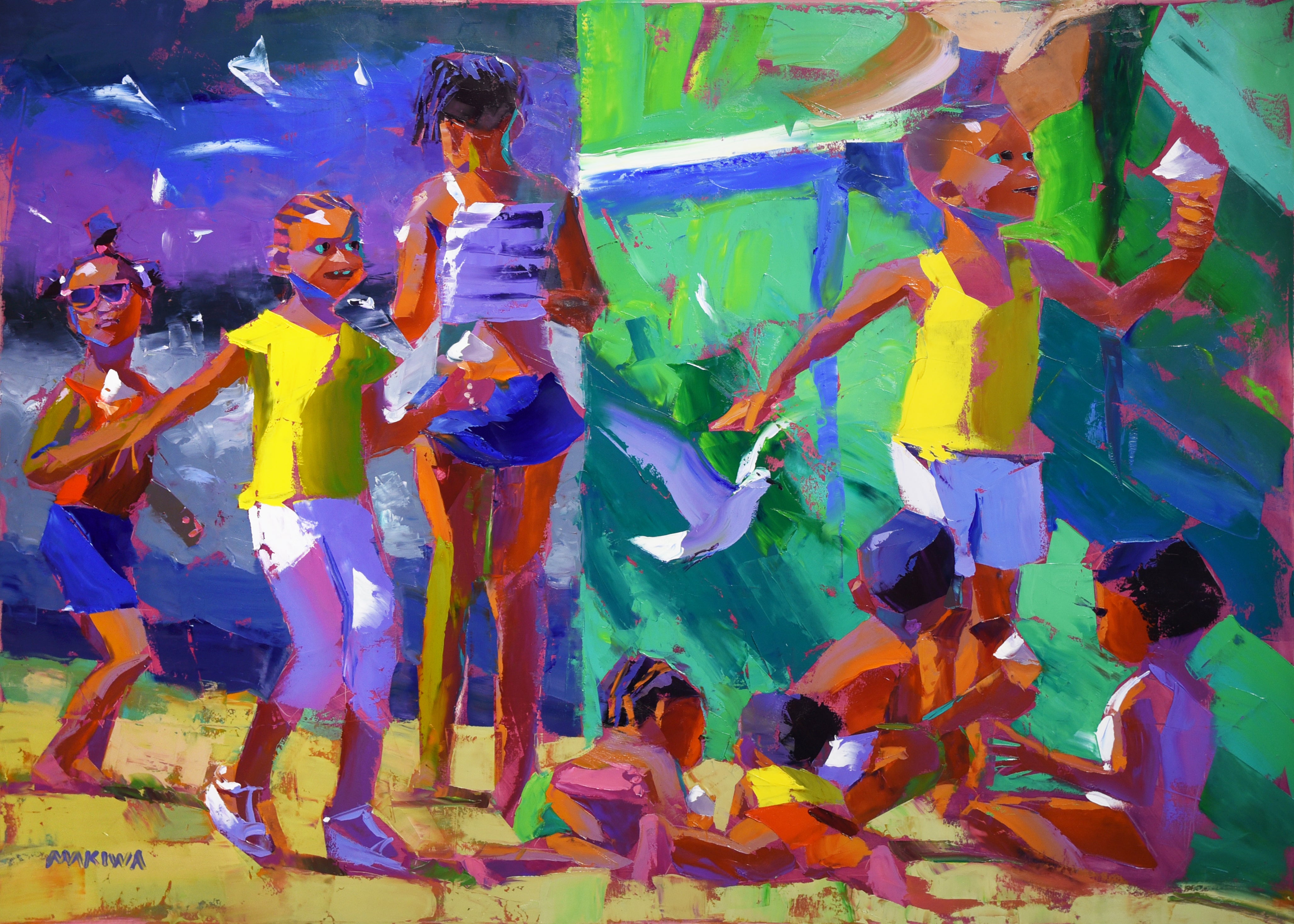 Back at the Ice Cream Corner 100x140cm Oil on Canvas