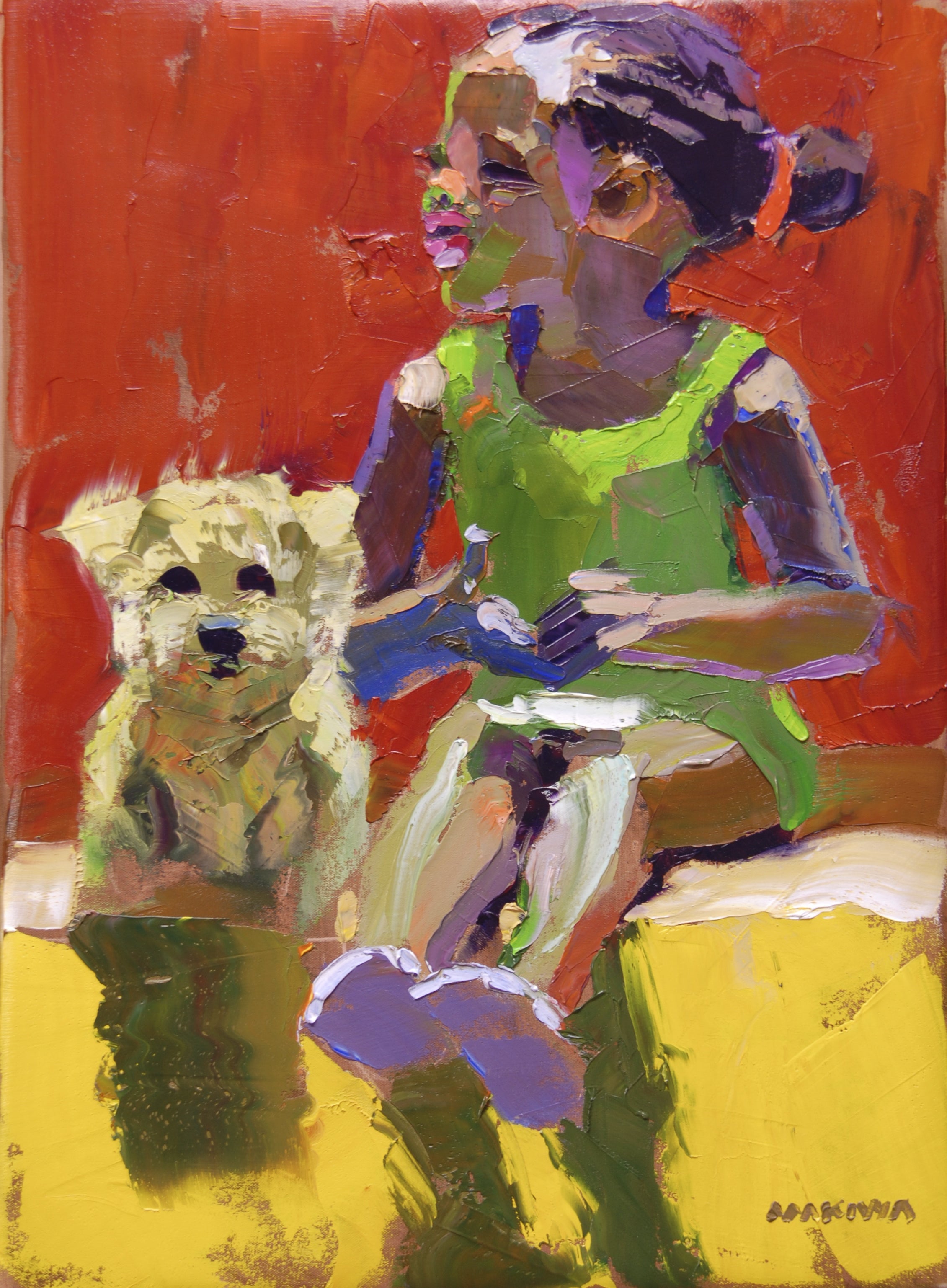 Best Friends 55x39cm Oil on Canvas