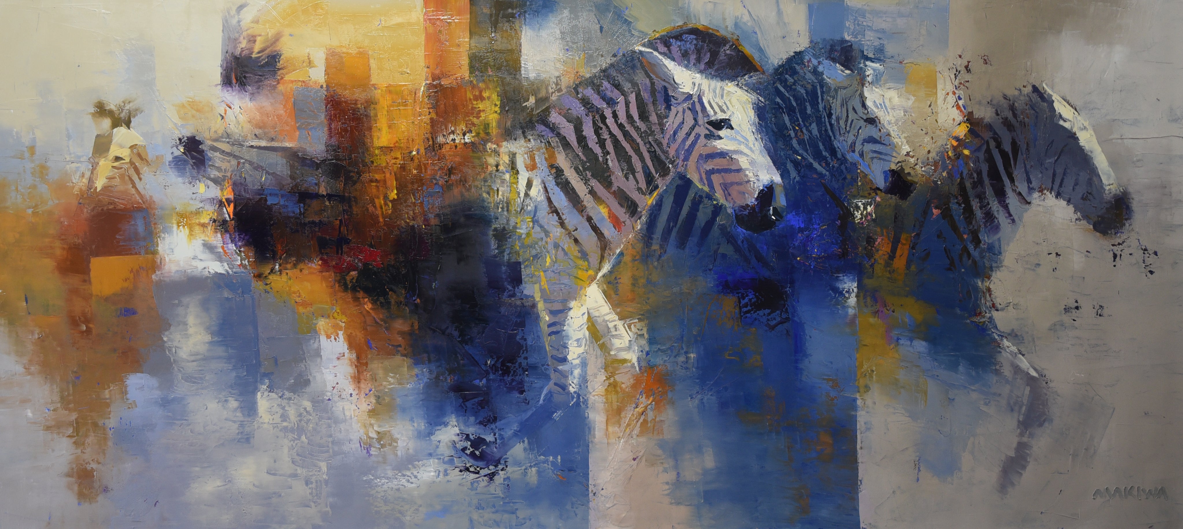 Between Water and Dust 76x170cm Oil On Canvas