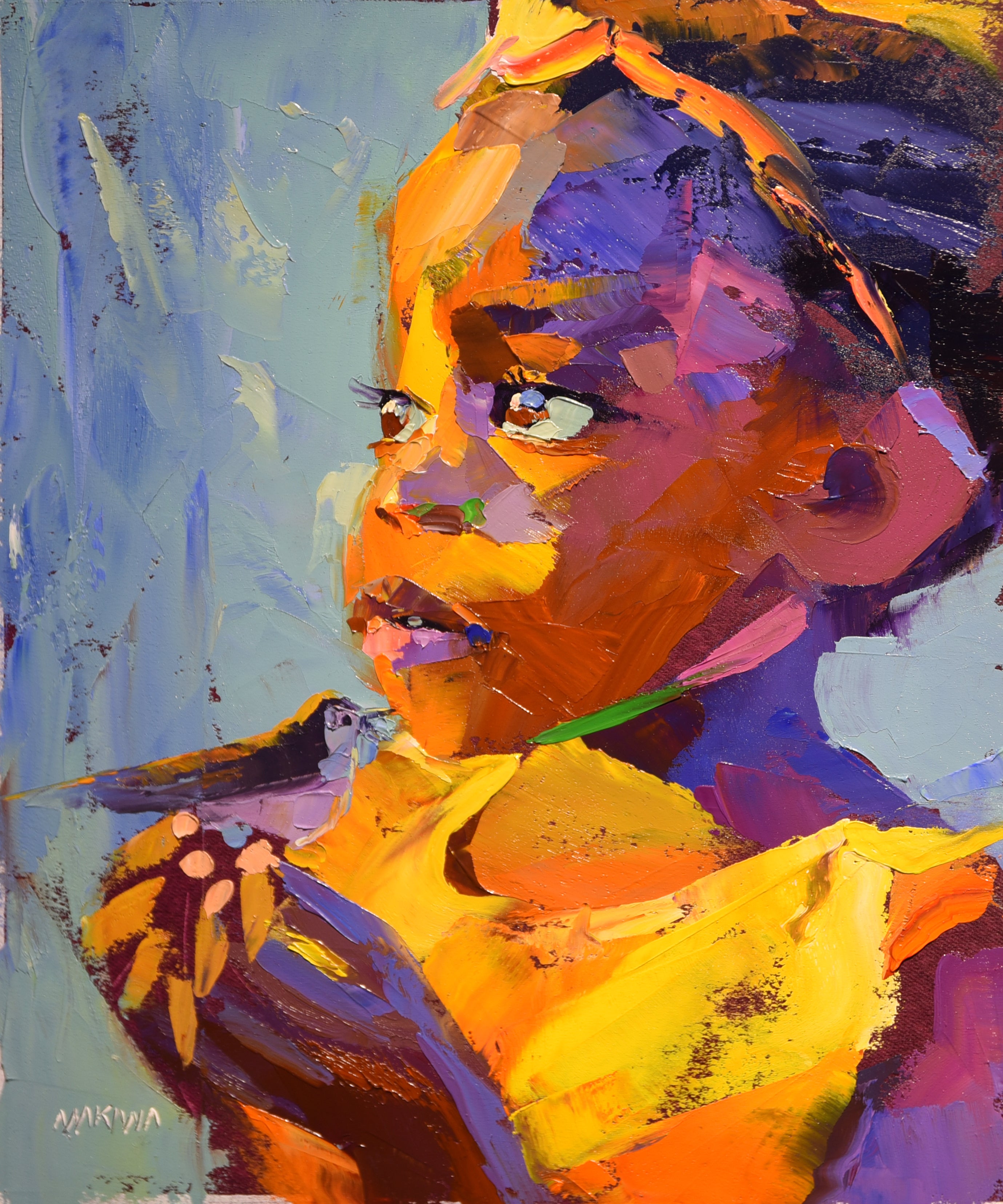 Birdsong 30x25cm Oil On Canvas