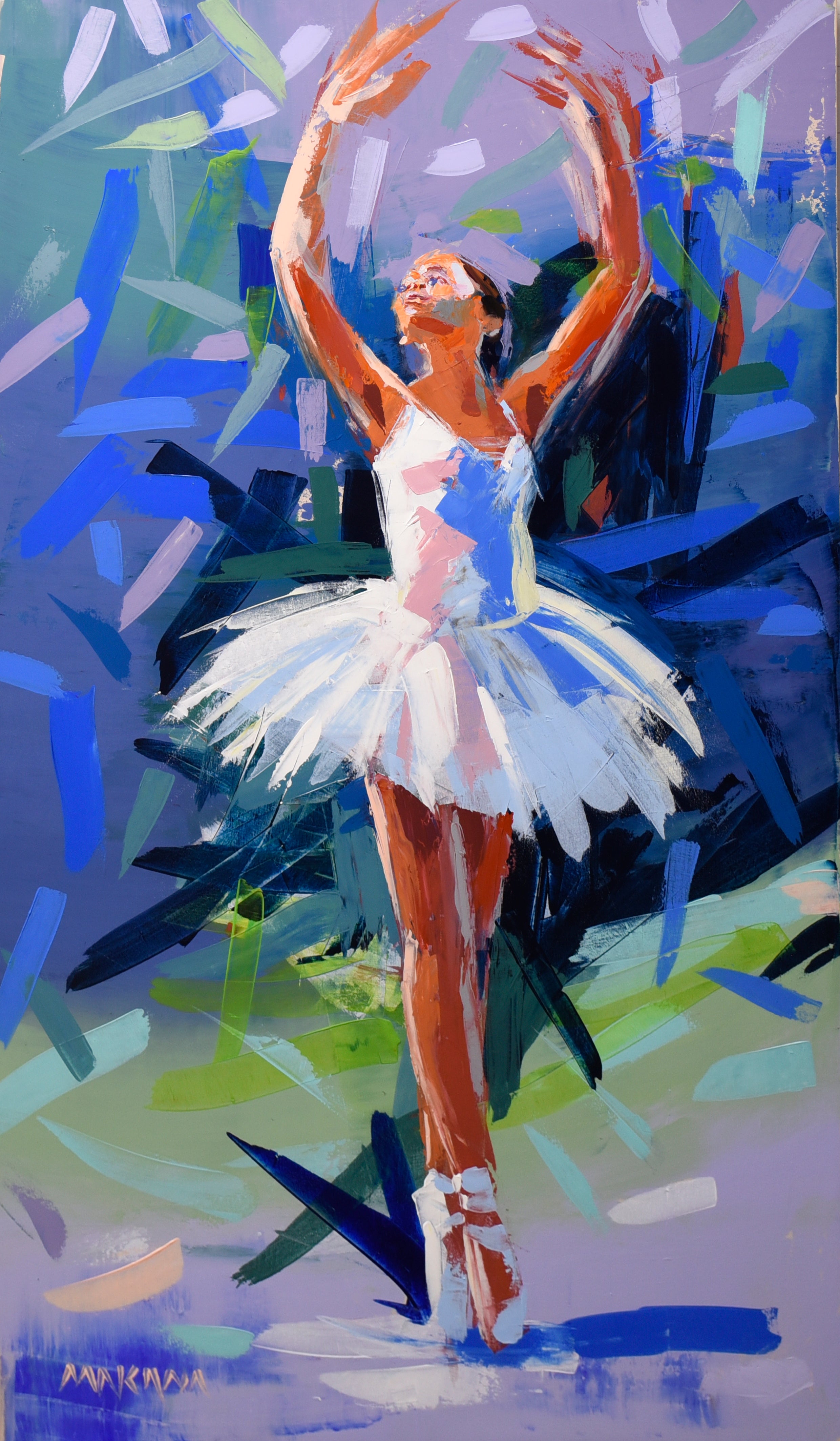 Blue Ballerina 120x70cm Acrylic on Canvas