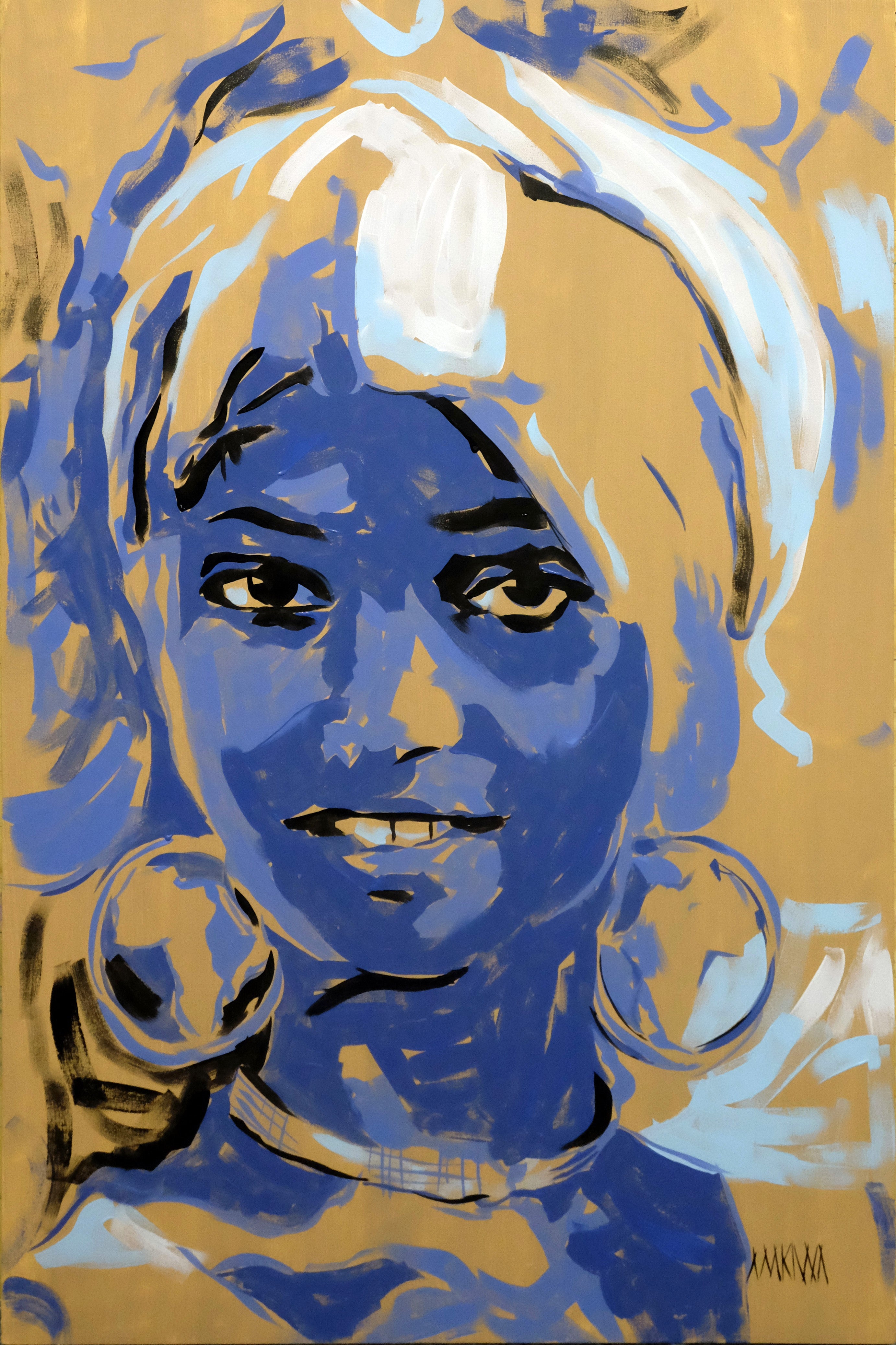 Blue Presence 120X80cm Acrylic On Canvas