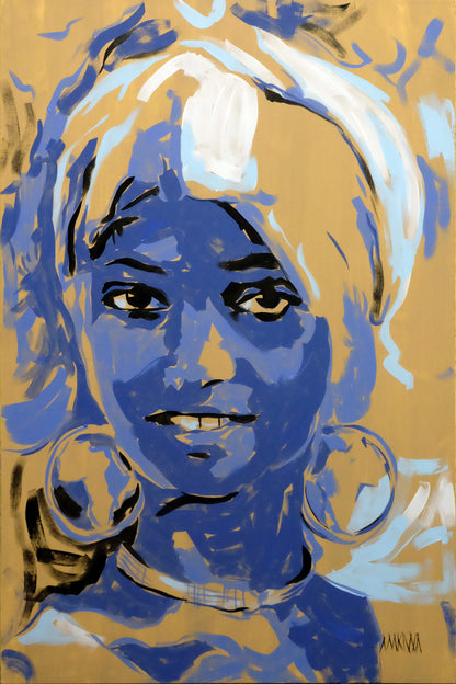 Blue Presence 120X80cm Acrylic On Canvas