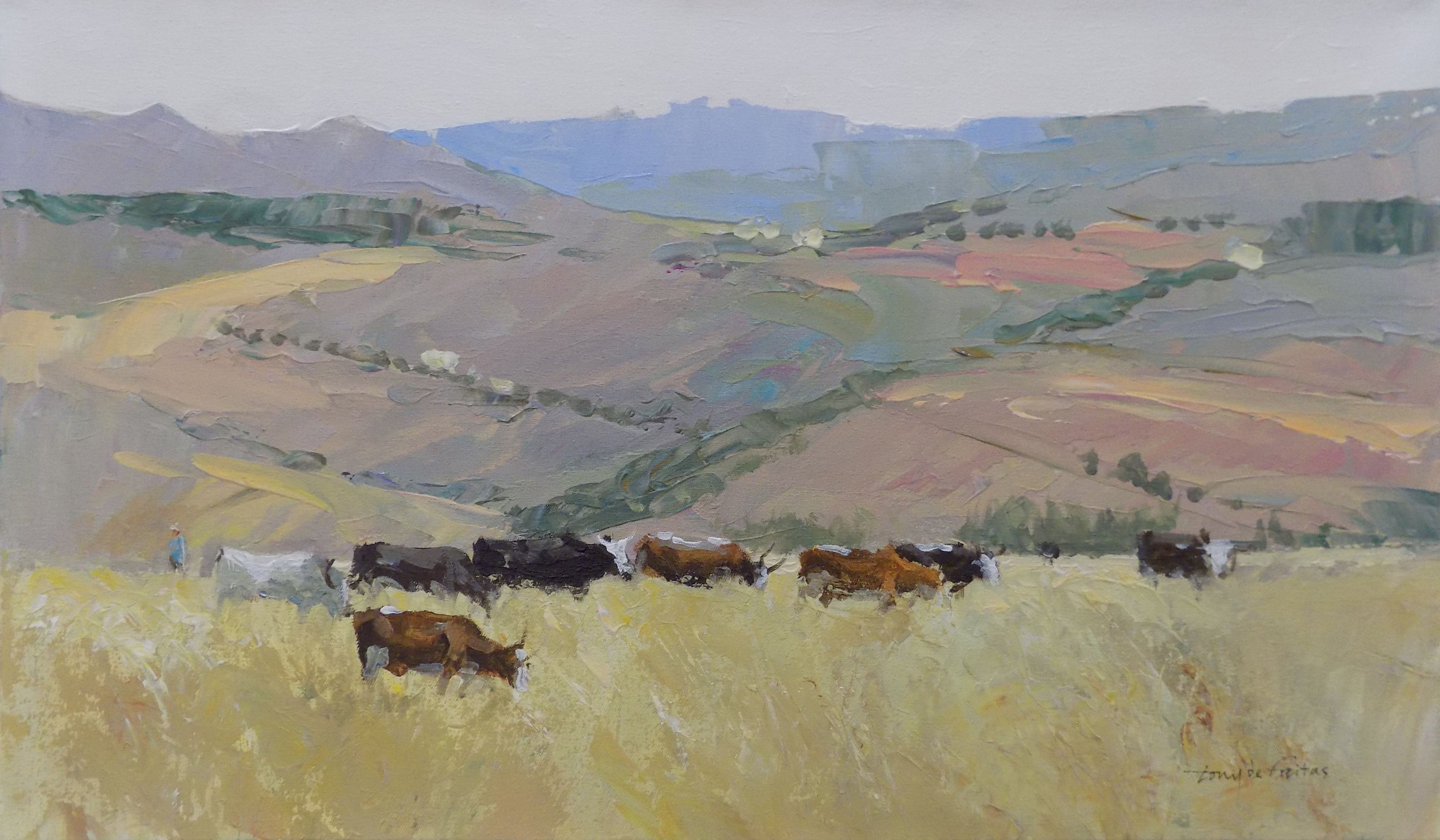 Bovine and Above 35x60cm Acrylic on Canvas