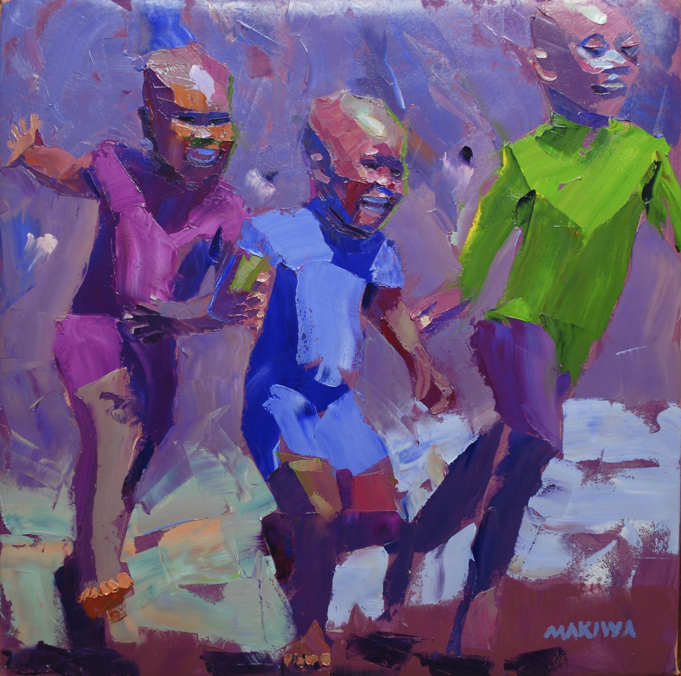 Boys  79x79cm  Oil on Canvas