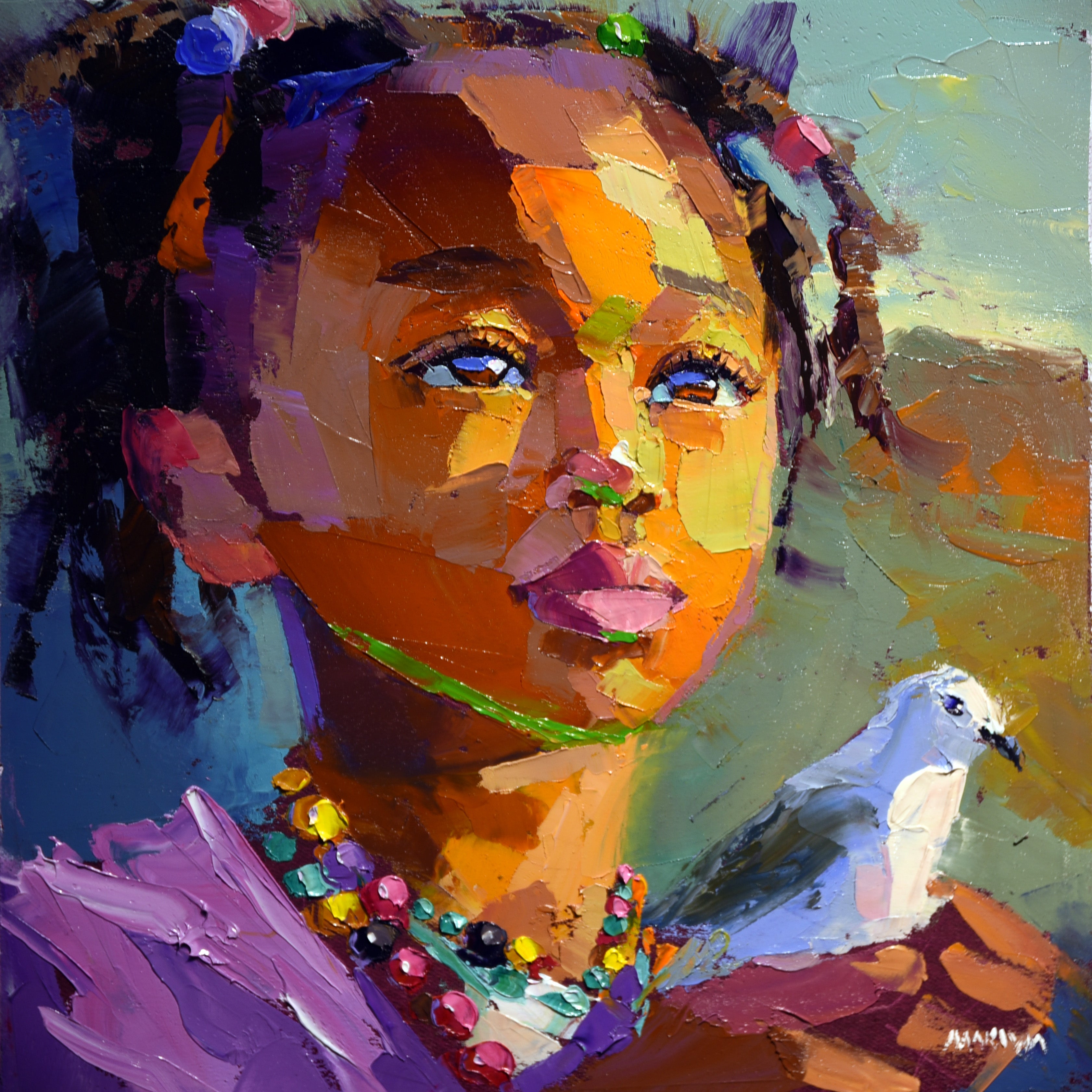 Bright Tomorrow 25x25cm Oil On Canvas