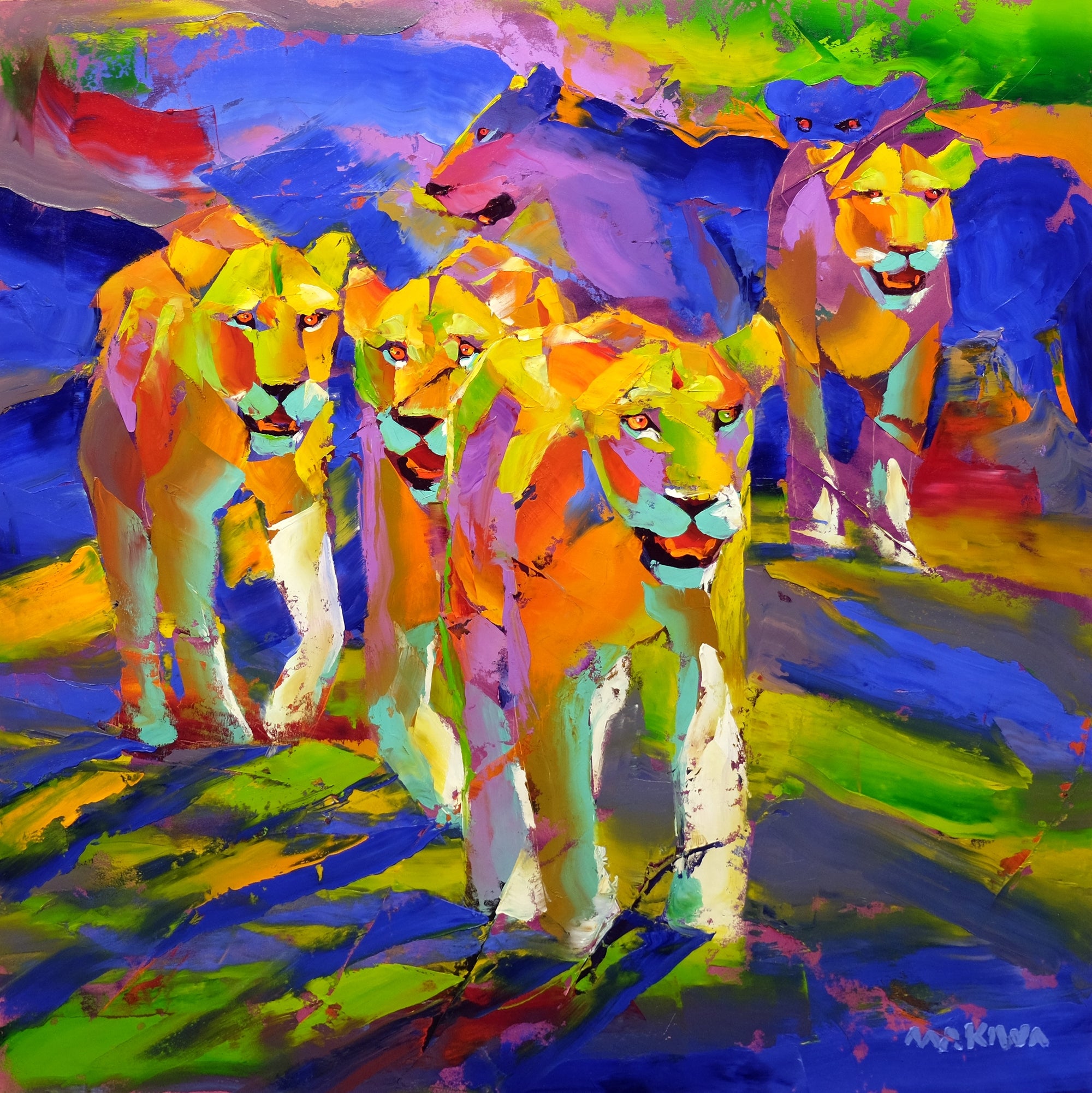 Bush Patrol 100x100cm Oil on Canvas