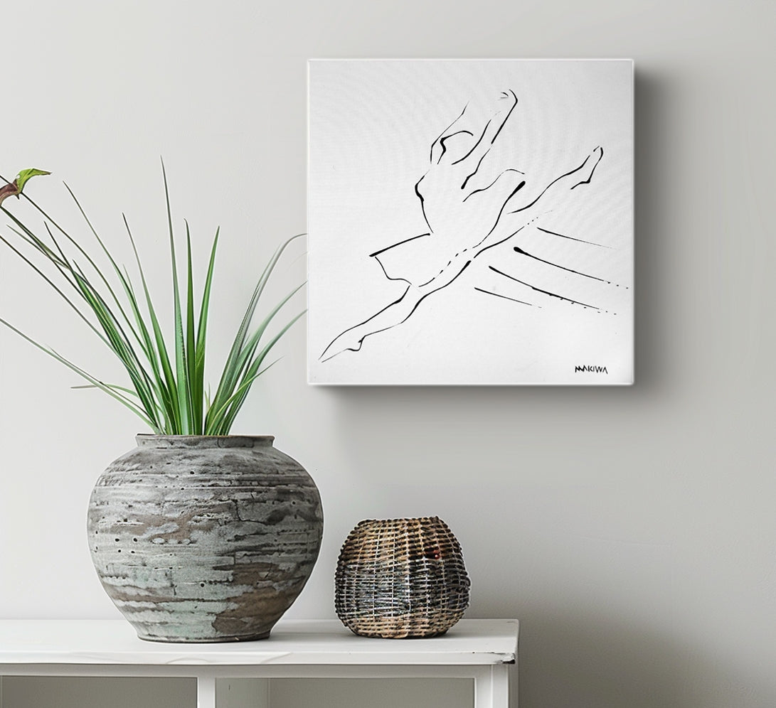 Dancer 3 Fluidity Series No 2 40x40cm Acrylic on Canvas