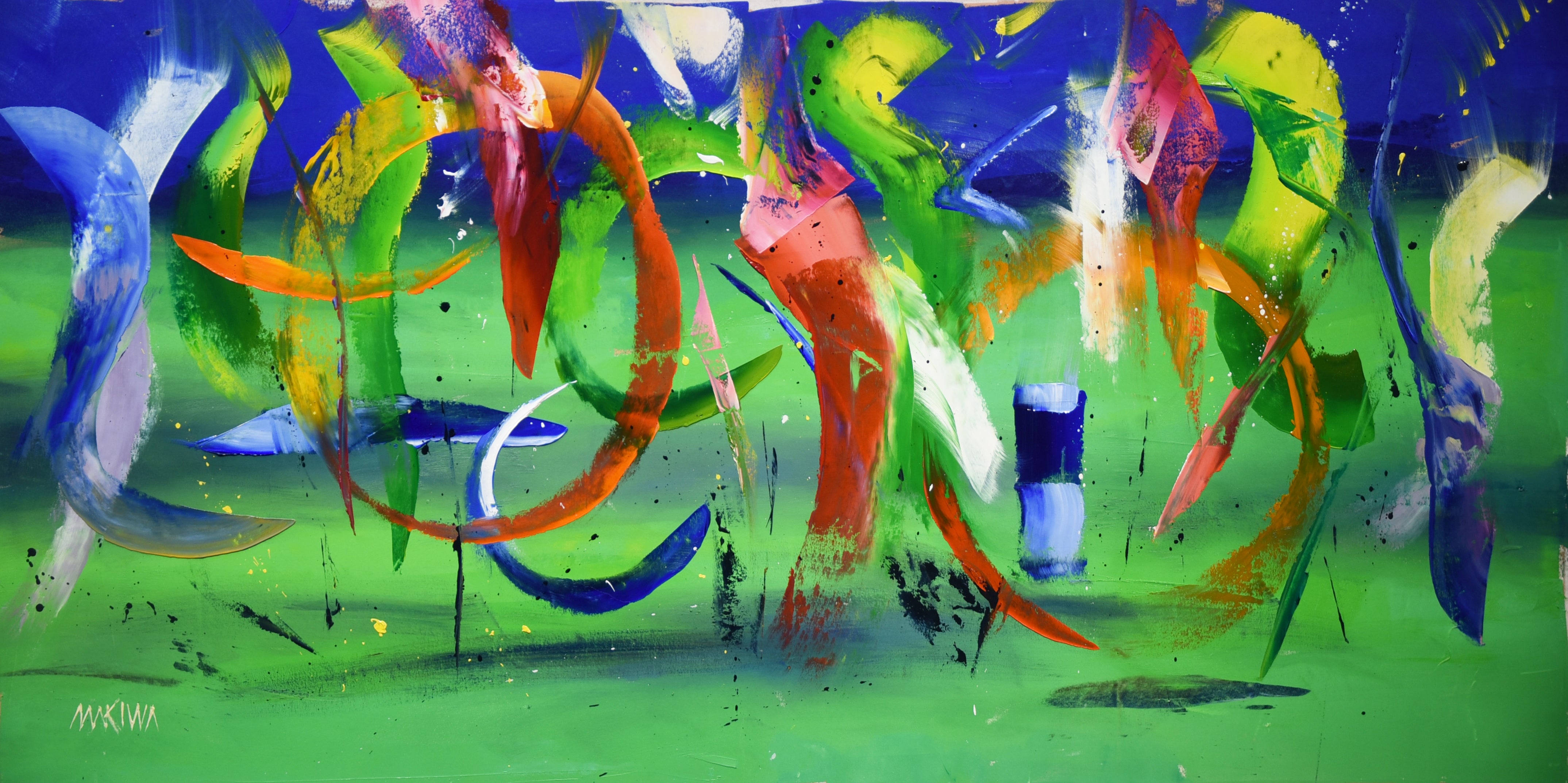 Caribbean Rhythms 60x120cm Oil On Canvas