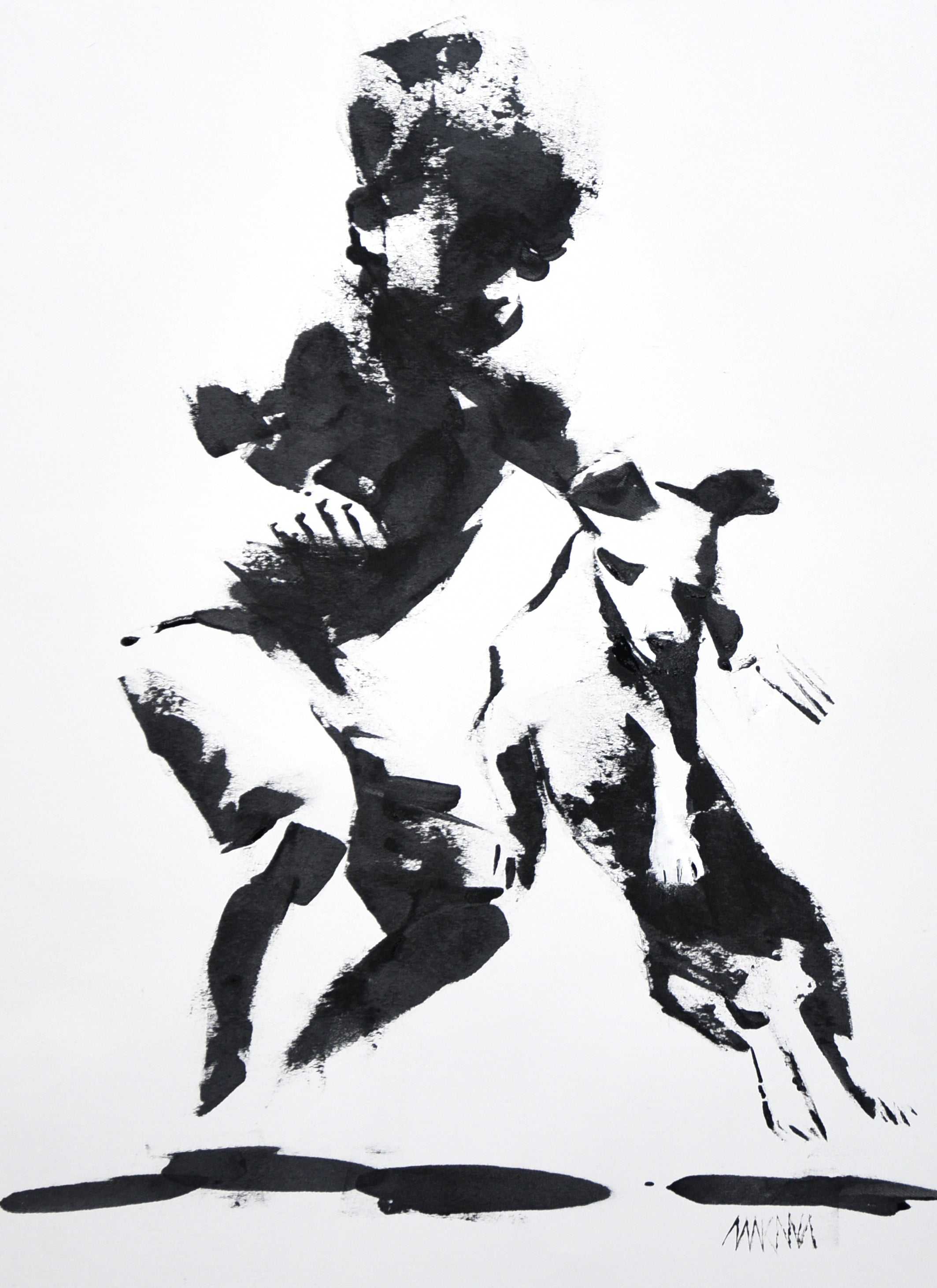 Catch Me If You Can 55x40cm Acrylic on Canvas