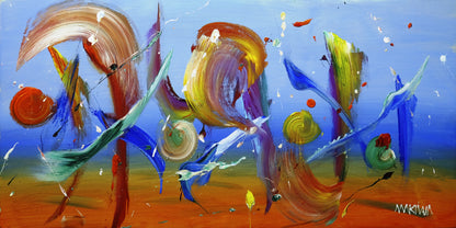 Celebration 50x100cm Acrylic on Canvas