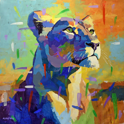 Celestial Huntress 120x120cm Acrylic on Canvas