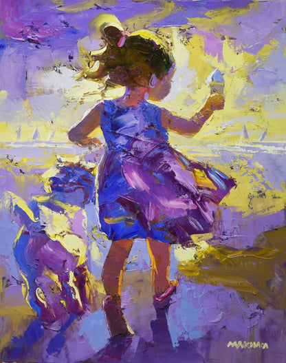 Chasing Afternoon 71x56cm Oil On Canvas