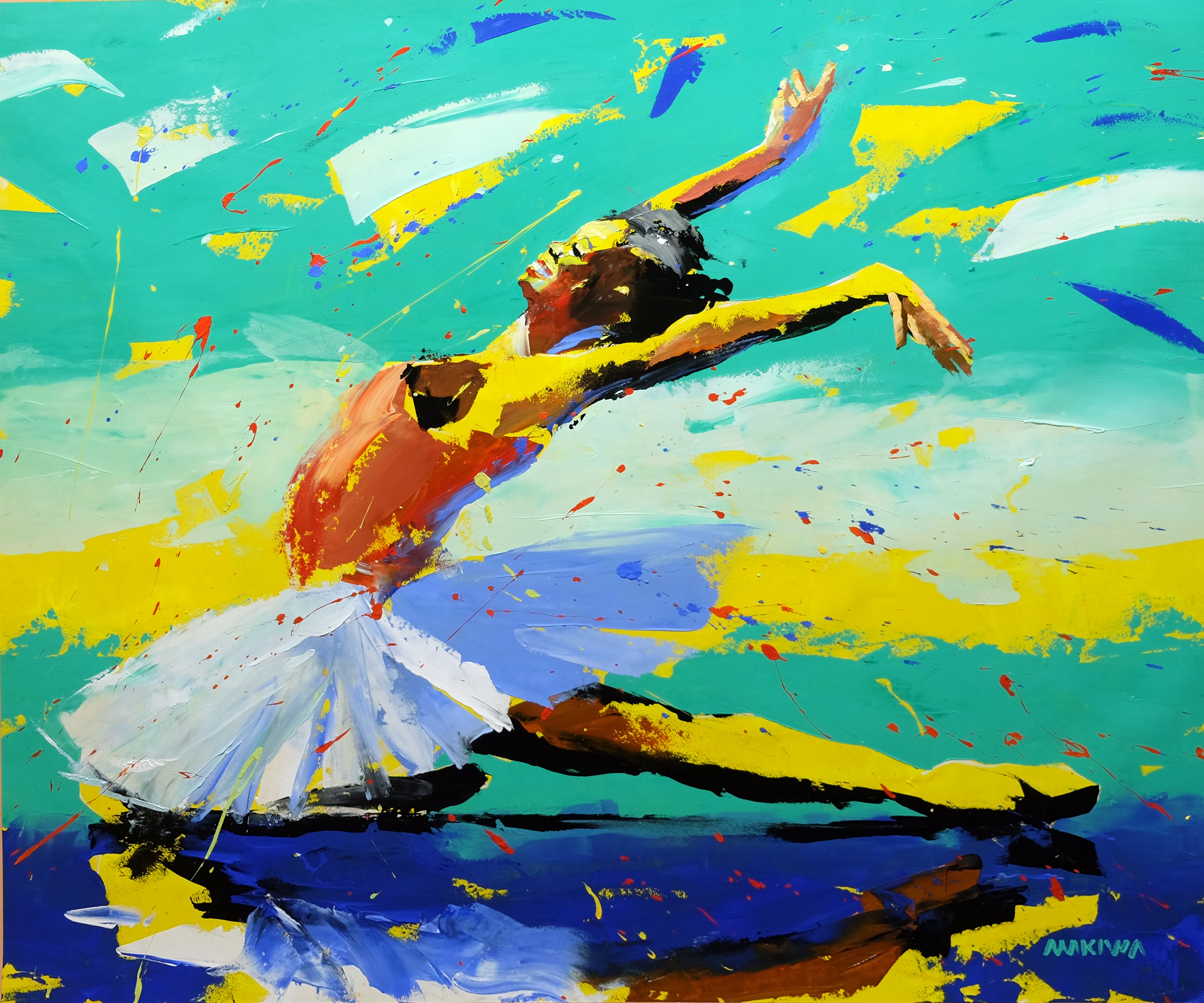 Colorful Ballerina Series No 8 100x120cm Acrylic on Canvas