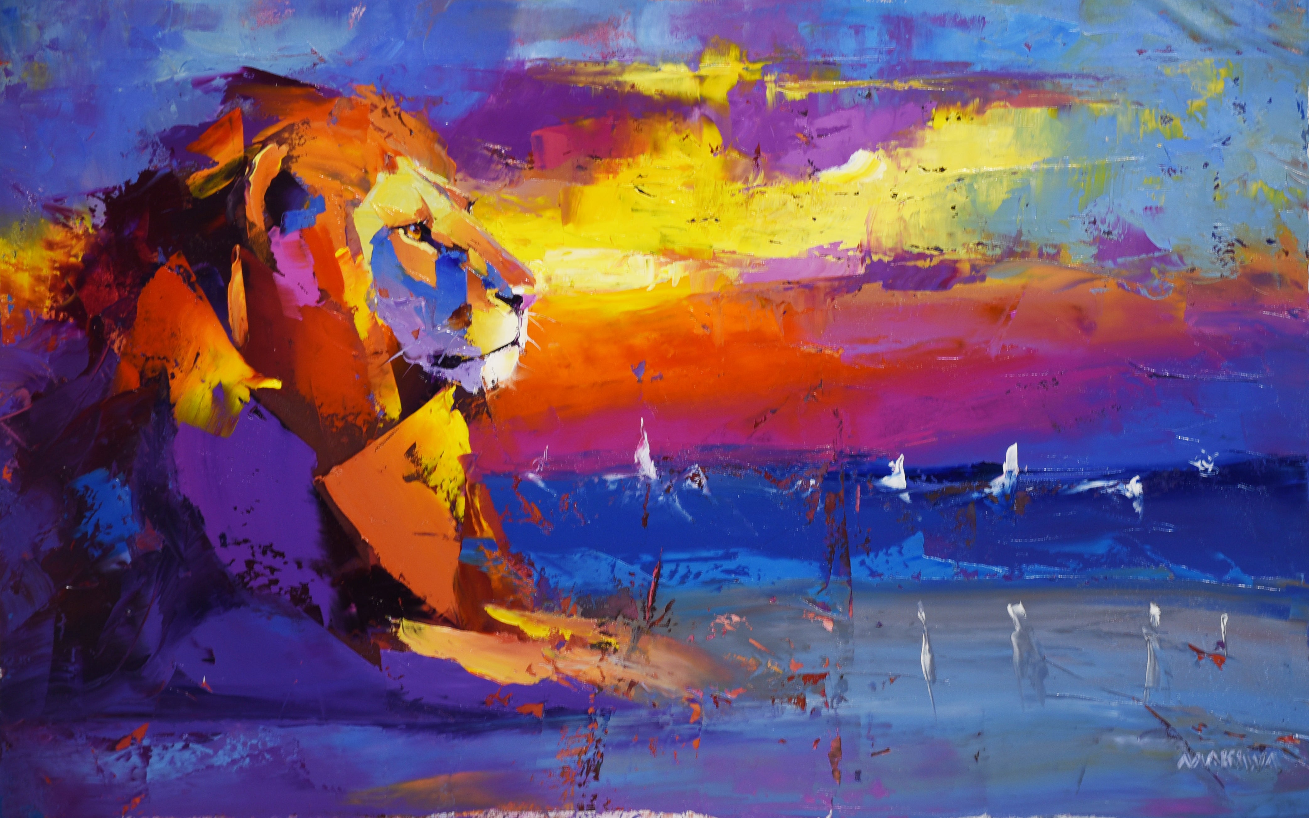 Contemplating the Day’s End 50x80cm Oil On Canvas