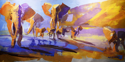 Crossing the Shallow Plains 60x120cm Acrylic On Canvas