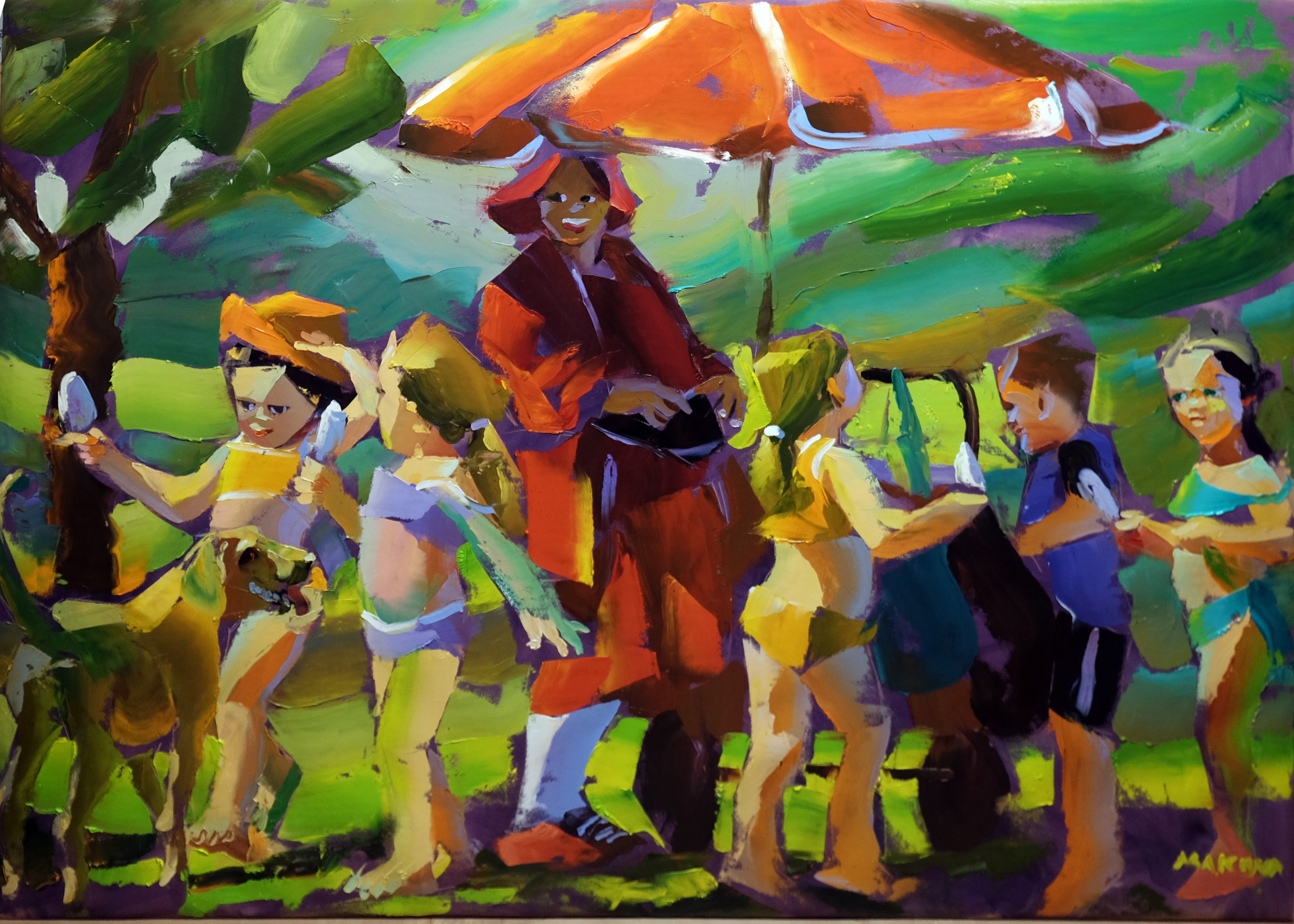 Swim Break 100x140cm Oil on Canvas