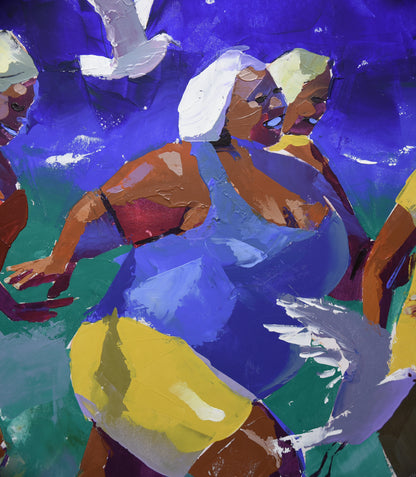 Mzansi Galz 80x170cm Acrylic On Canvas