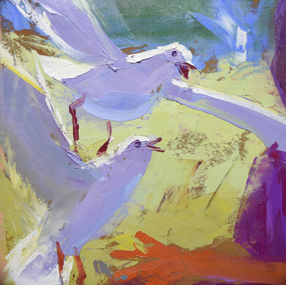 Seaside Mischief 71x56cm Oil On Canvas