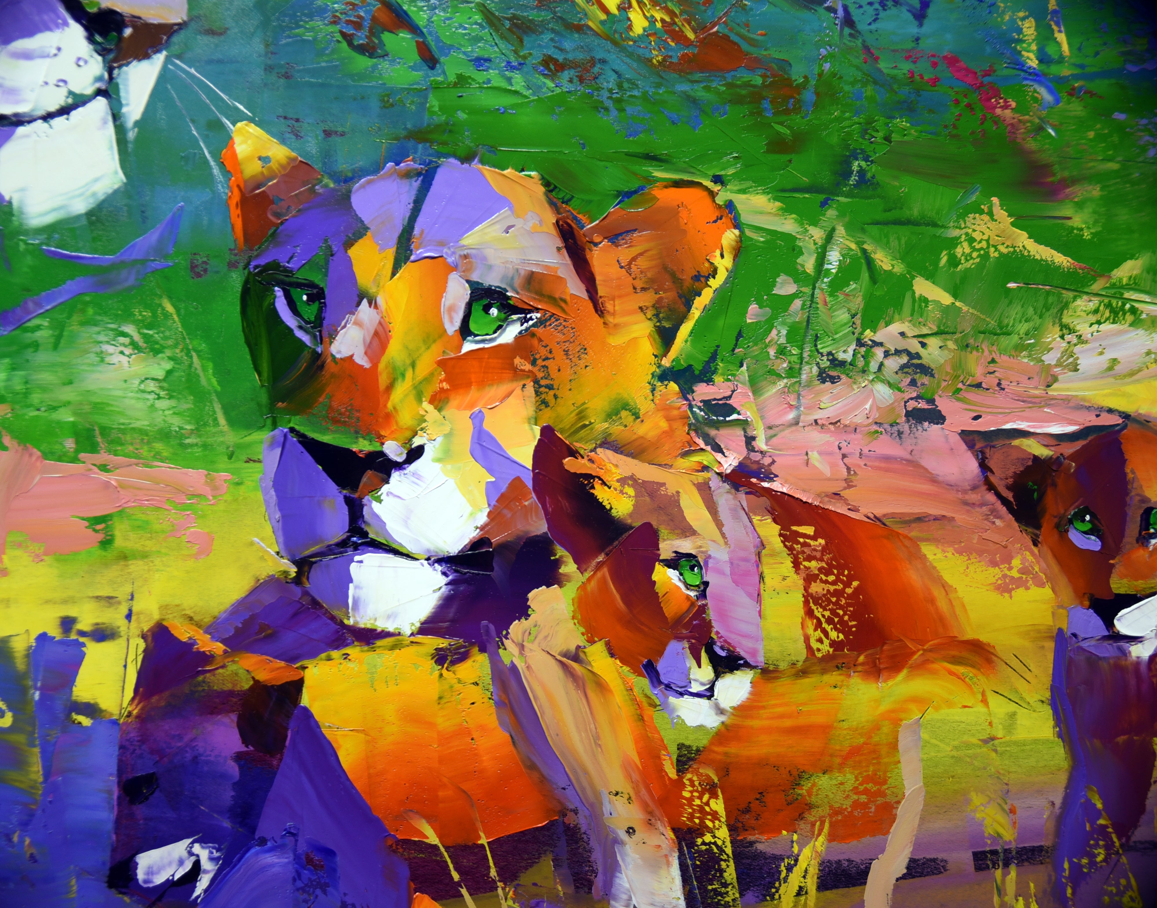 Watchful Eyes 70x110cm Oil On Canvas