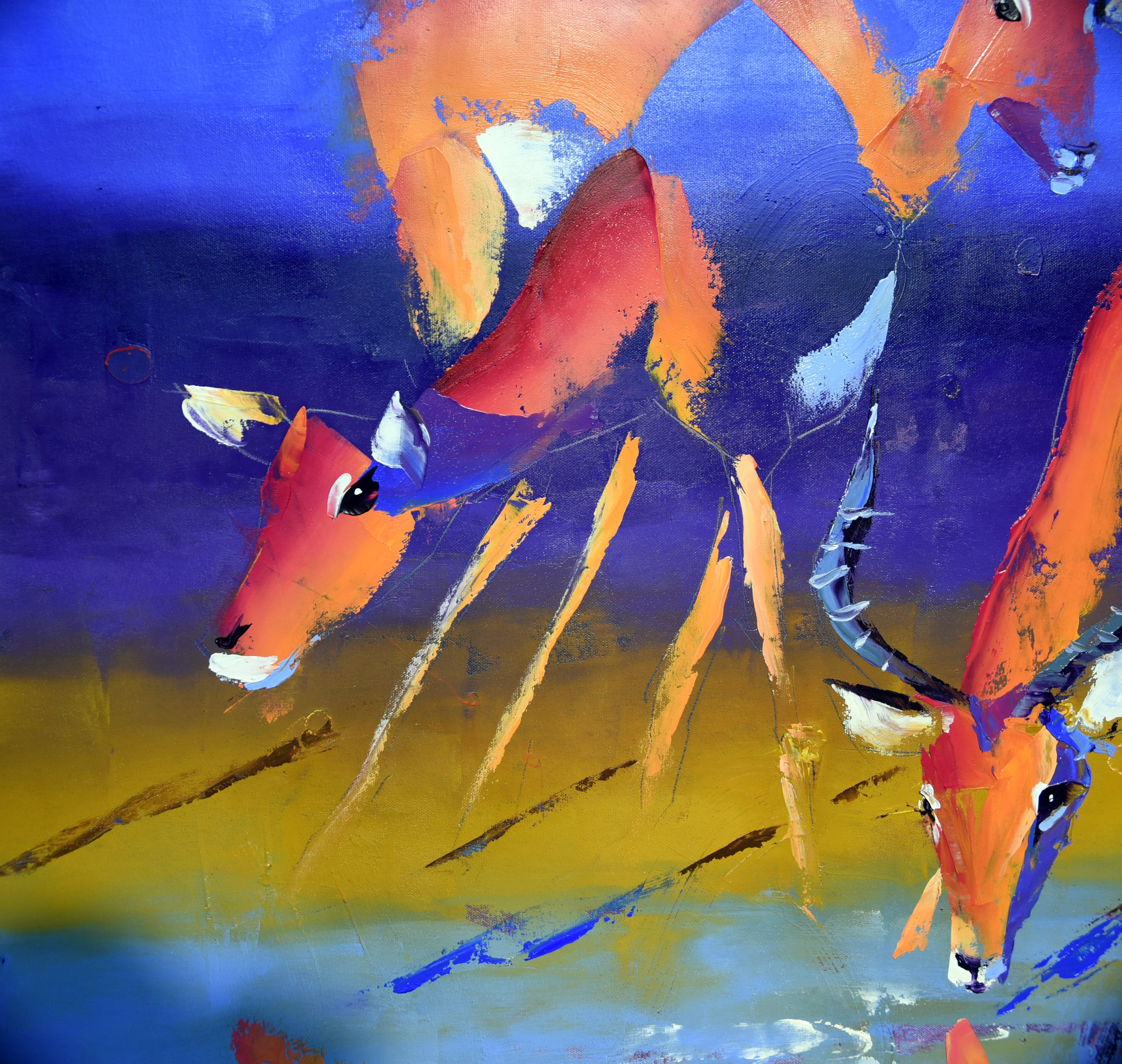 Calm but alert 72x140cm Oil On Canvas